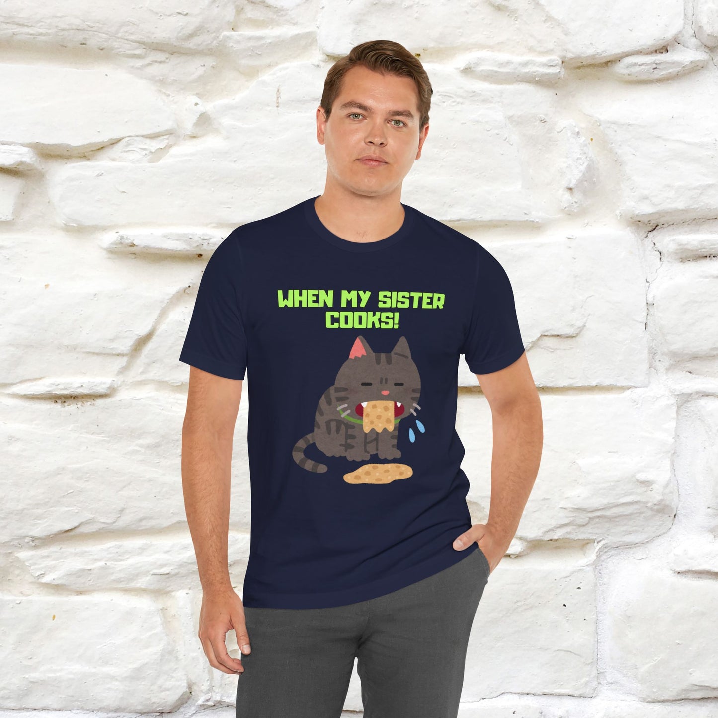 "When My Sister Cooks" Funny Cat T-shirt |Nunu&Miao Studio