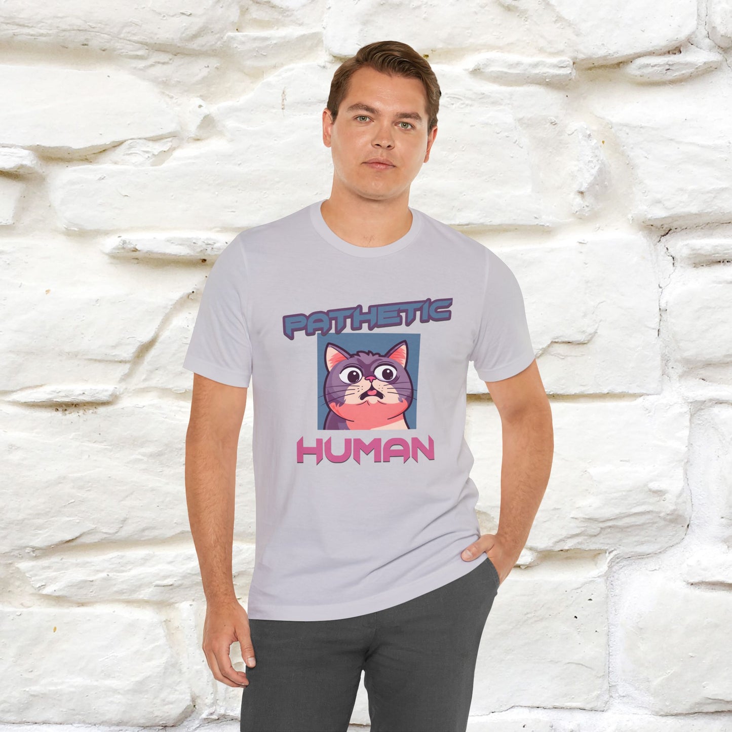 ''Pathetic Human'' | Funny Cat T-Shirt | Nunu&Miao Studio