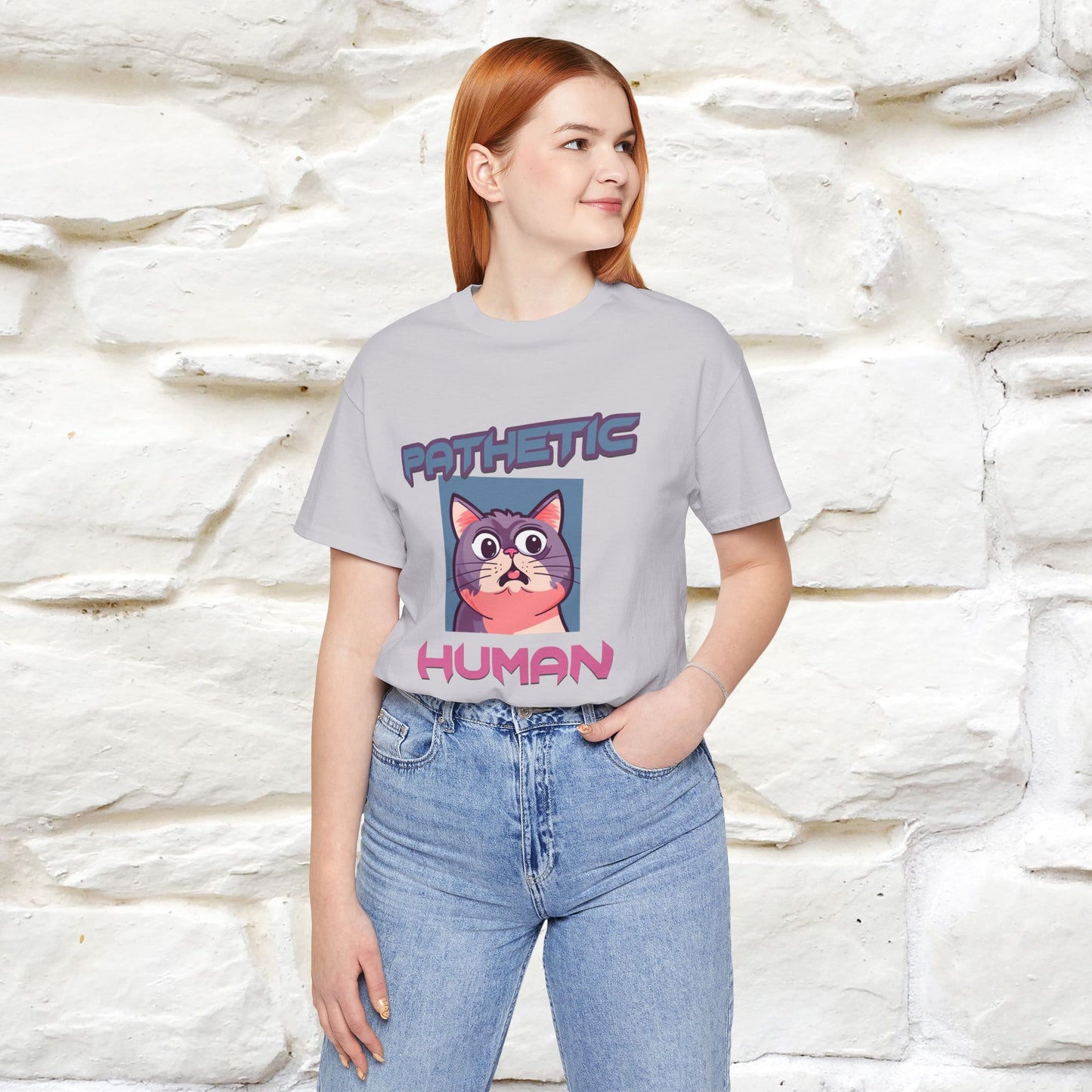 ''Pathetic Human'' | Funny Cat T-Shirt | Nunu&Miao Studio