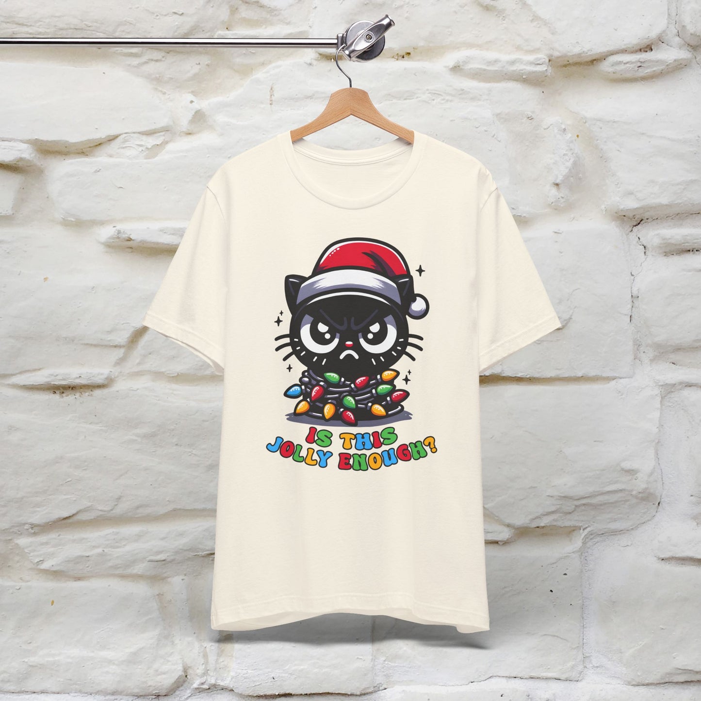 Is This Jolly Enough? | Funny Cat Christmas Shirt for Men & Women | 100% Cotton*