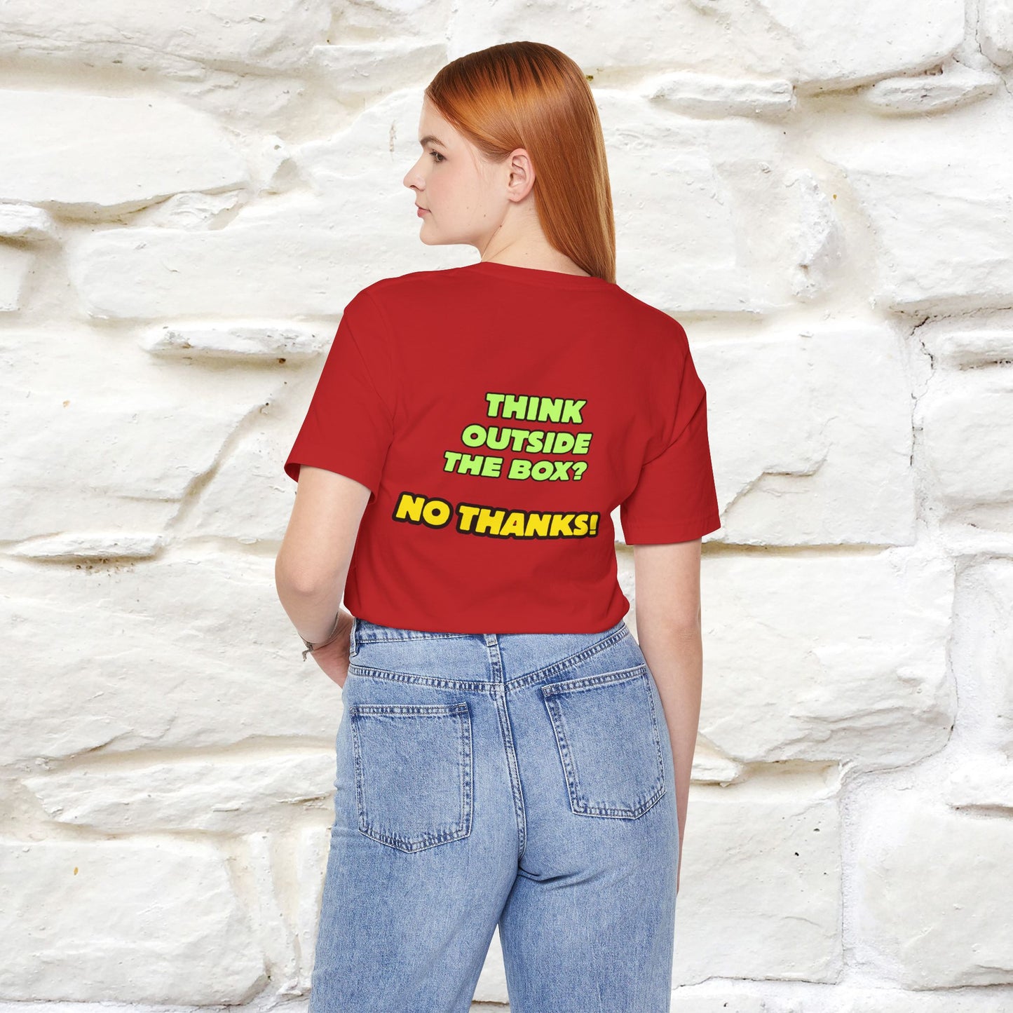 "Think outside the box? No thanks." Cat T-Shirt | Nunu&Miao Studio