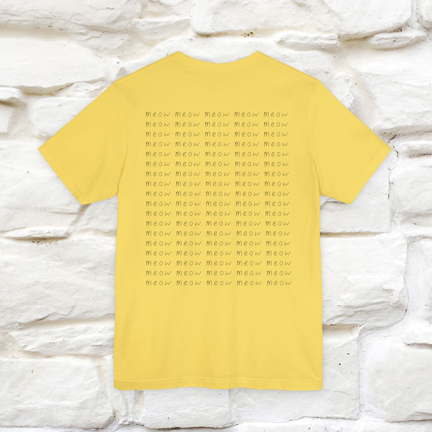 "Meow Meow Meow" Cat T-Shirt | Front & Back Design | Nunu&Miao Studio