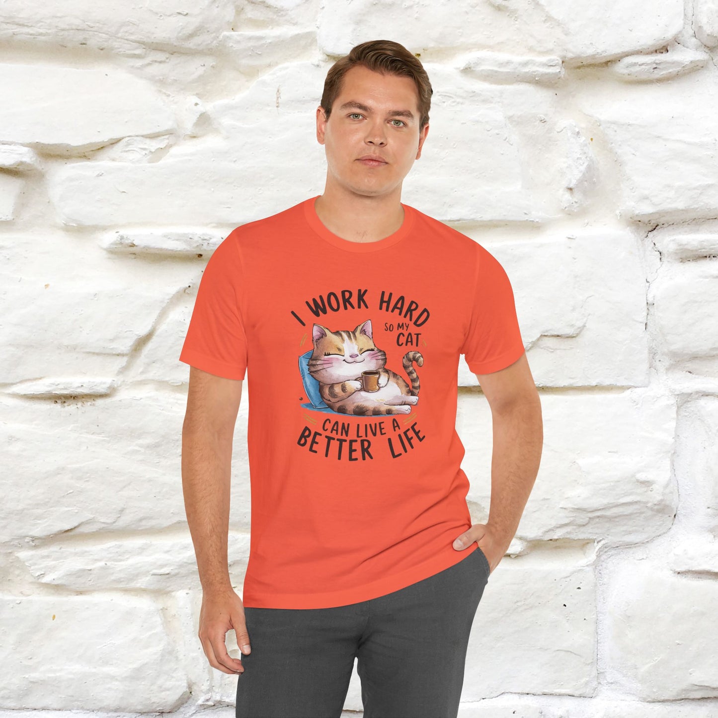 I Work Hard So My Cat Can Have a Better Life | Funny Cat Shirt | Nunu&Miao Studio - Nunu&Miao Studio