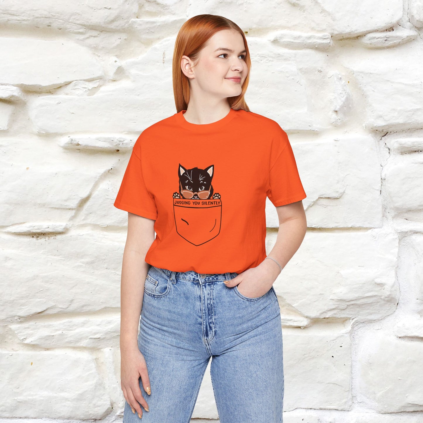 Judging You Silently Cat T-Shirt for Men | 100% Cotton* Funny & Sassy Tee - Nunu&Miao Studio