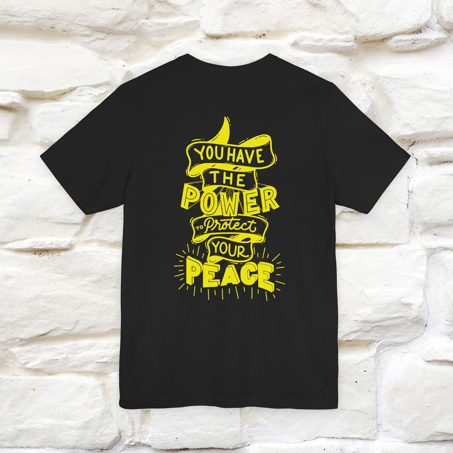 "You Have the Power to Protect Your Peace" Cat T-Shirt| Front & Back Design | Nunu&Miao Studio