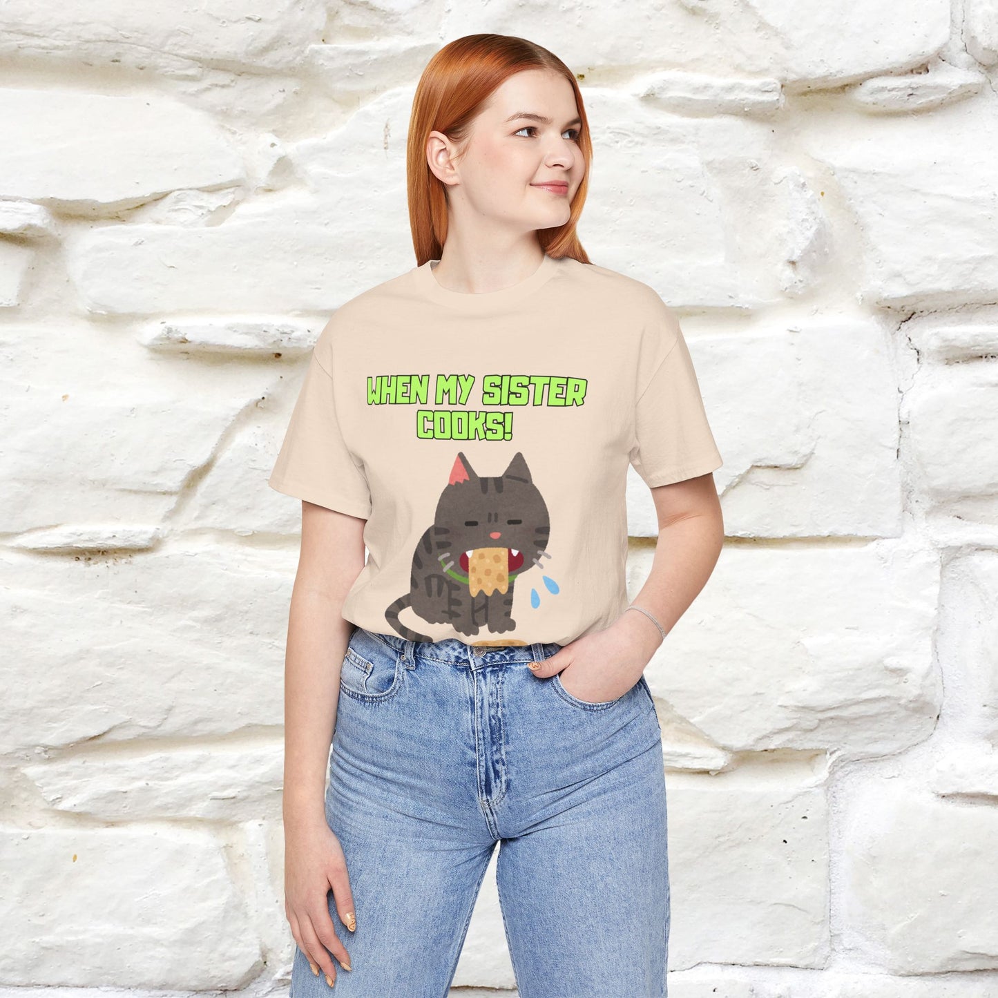 "When My Sister Cooks" Funny Cat T-shirt |Nunu&Miao Studio