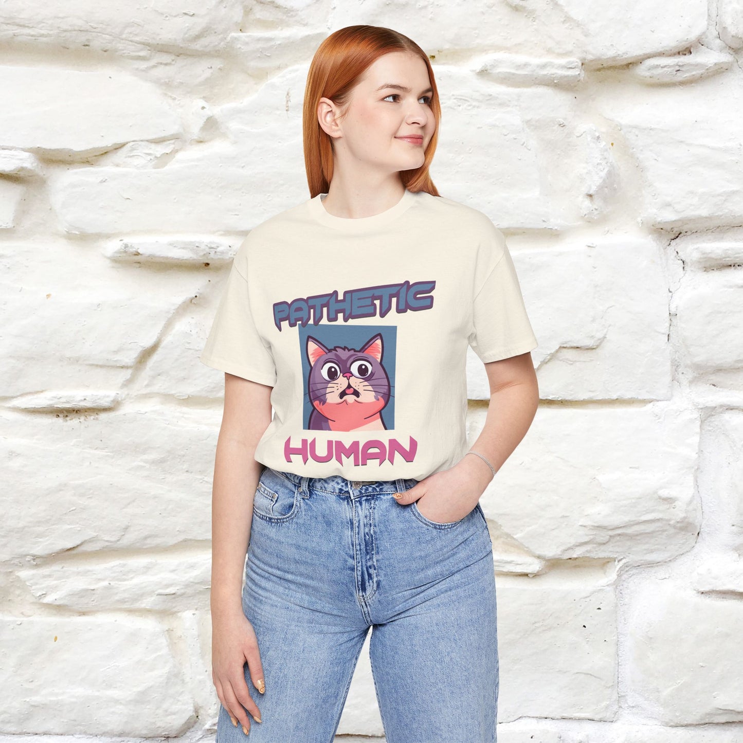 ''Pathetic Human'' | Funny Cat T-Shirt | Nunu&Miao Studio