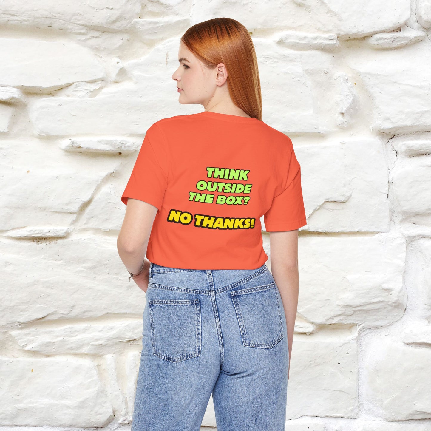 "Think outside the box? No thanks." Cat T-Shirt | Nunu&Miao Studio