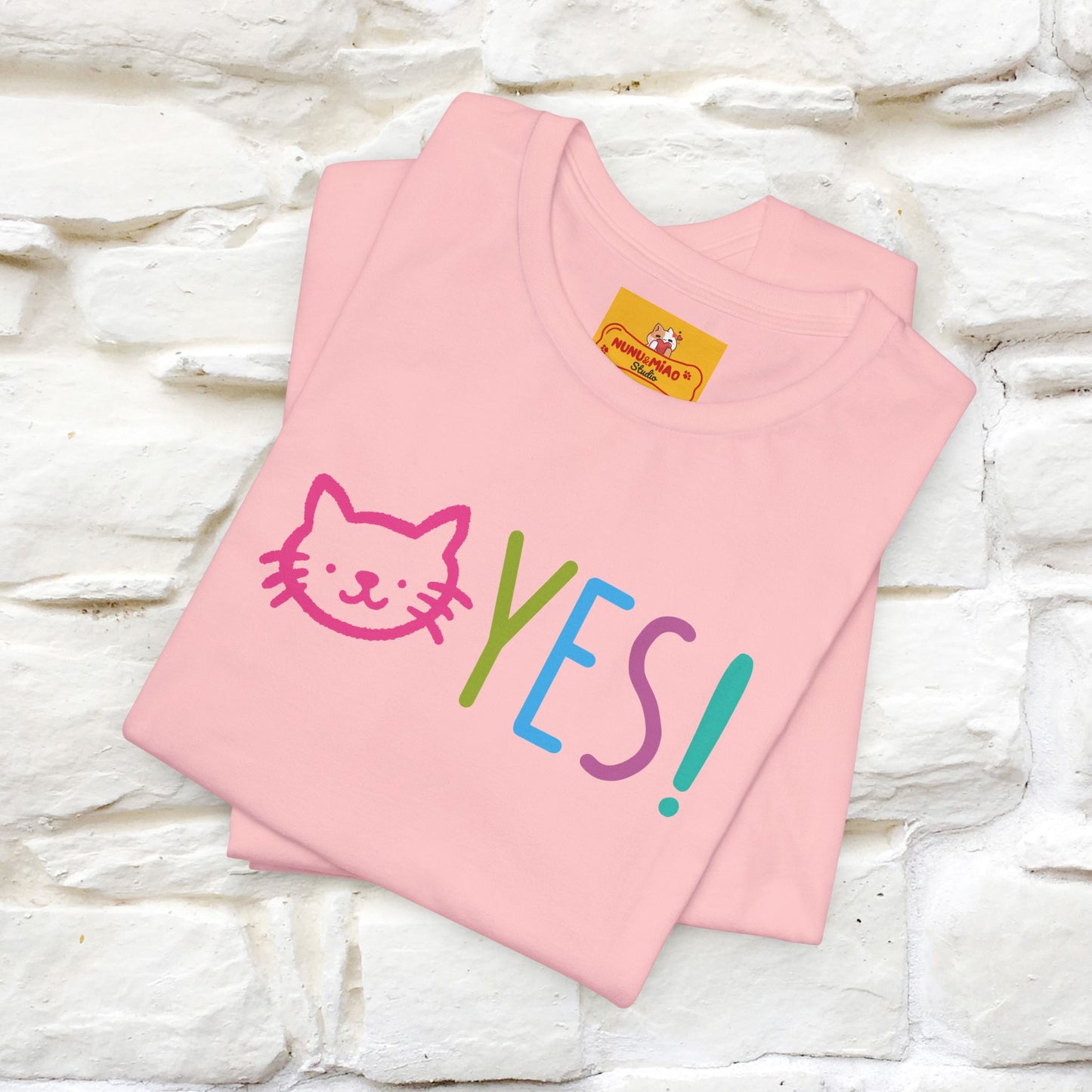 "Yes, Just Do It" Cat T-Shirt| Front & Back Design | Nunu&Miao Studio