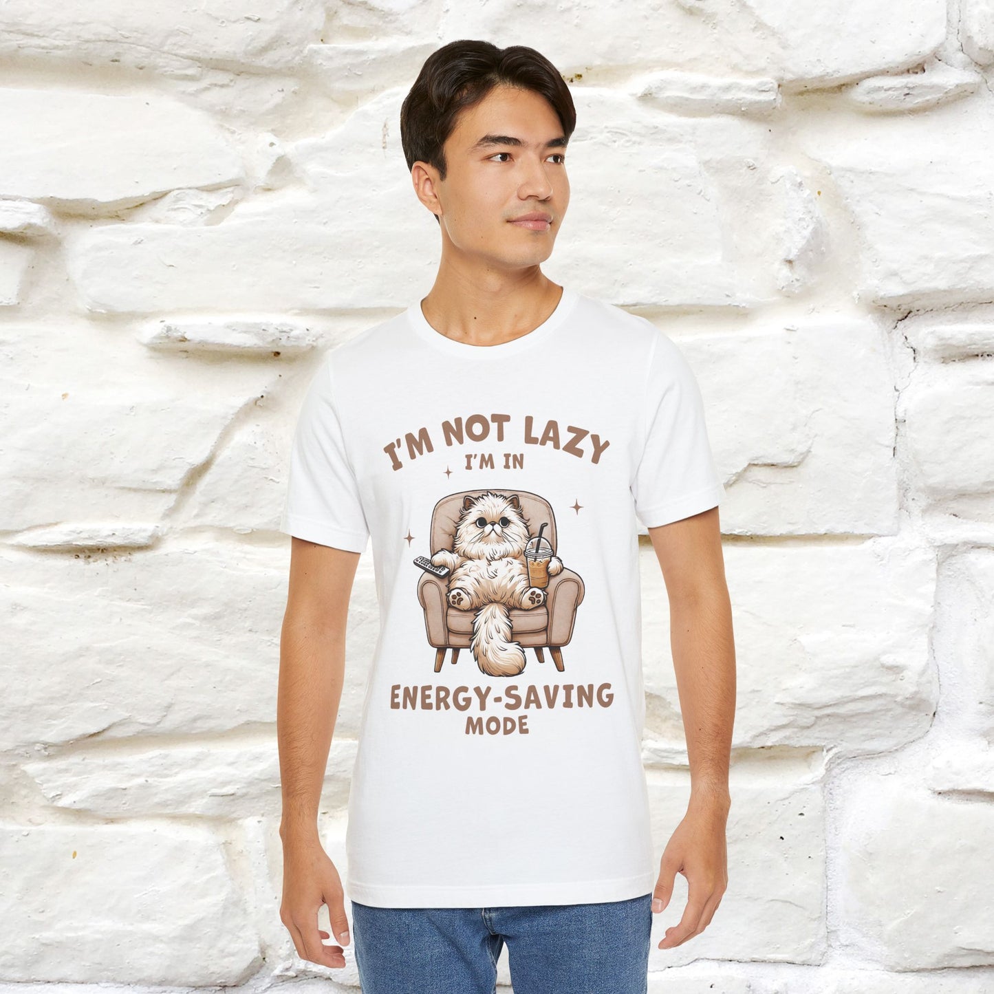 "I'm Not Lazy I'm In Energy-Saving Mode " Cat T-shirt |Nunu&Miao Studio