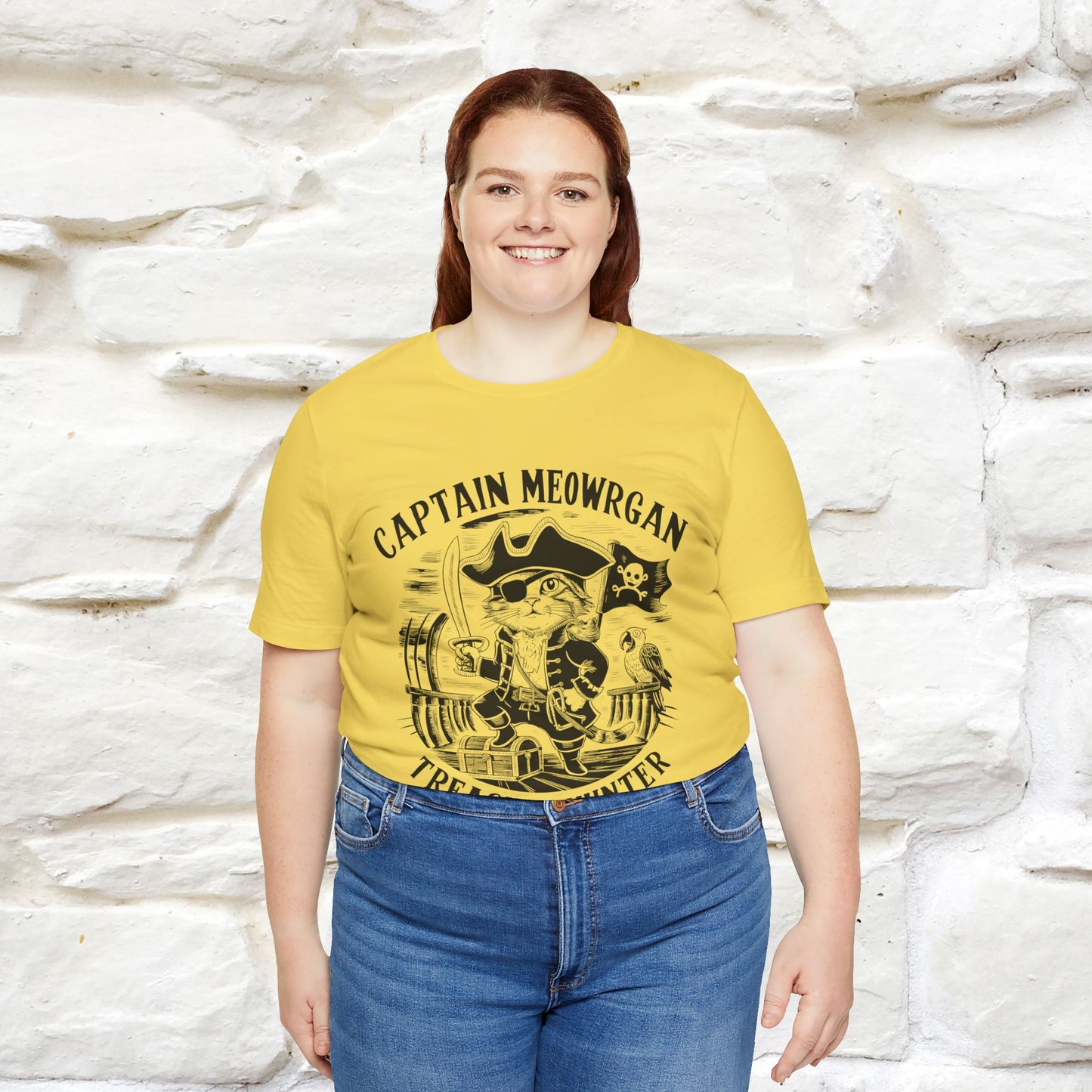 Captain Meowrgan Treasure Hunter |  |Cat T-Shirt | Nunu&Miao Studio - Nunu&Miao Studio