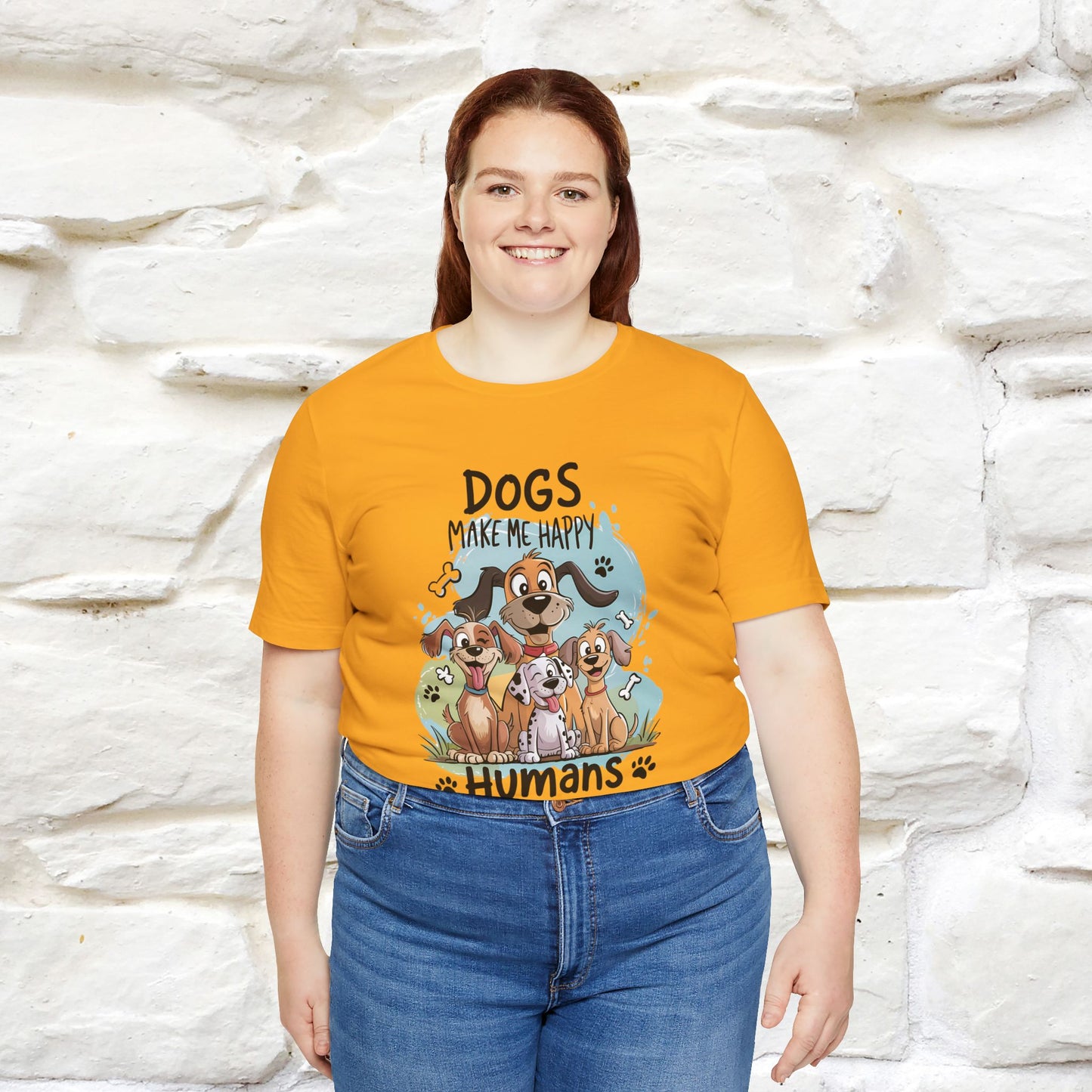 " Dogs Make Me Happy ..." T-shirt |Nunu&Miao Studio