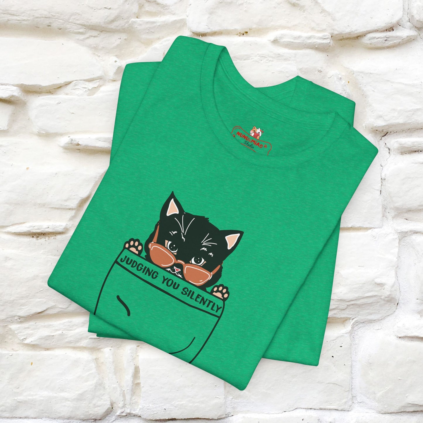 Judging You Silently Cat T-Shirt for Men | 100% Cotton* Funny & Sassy Tee - Nunu&Miao Studio
