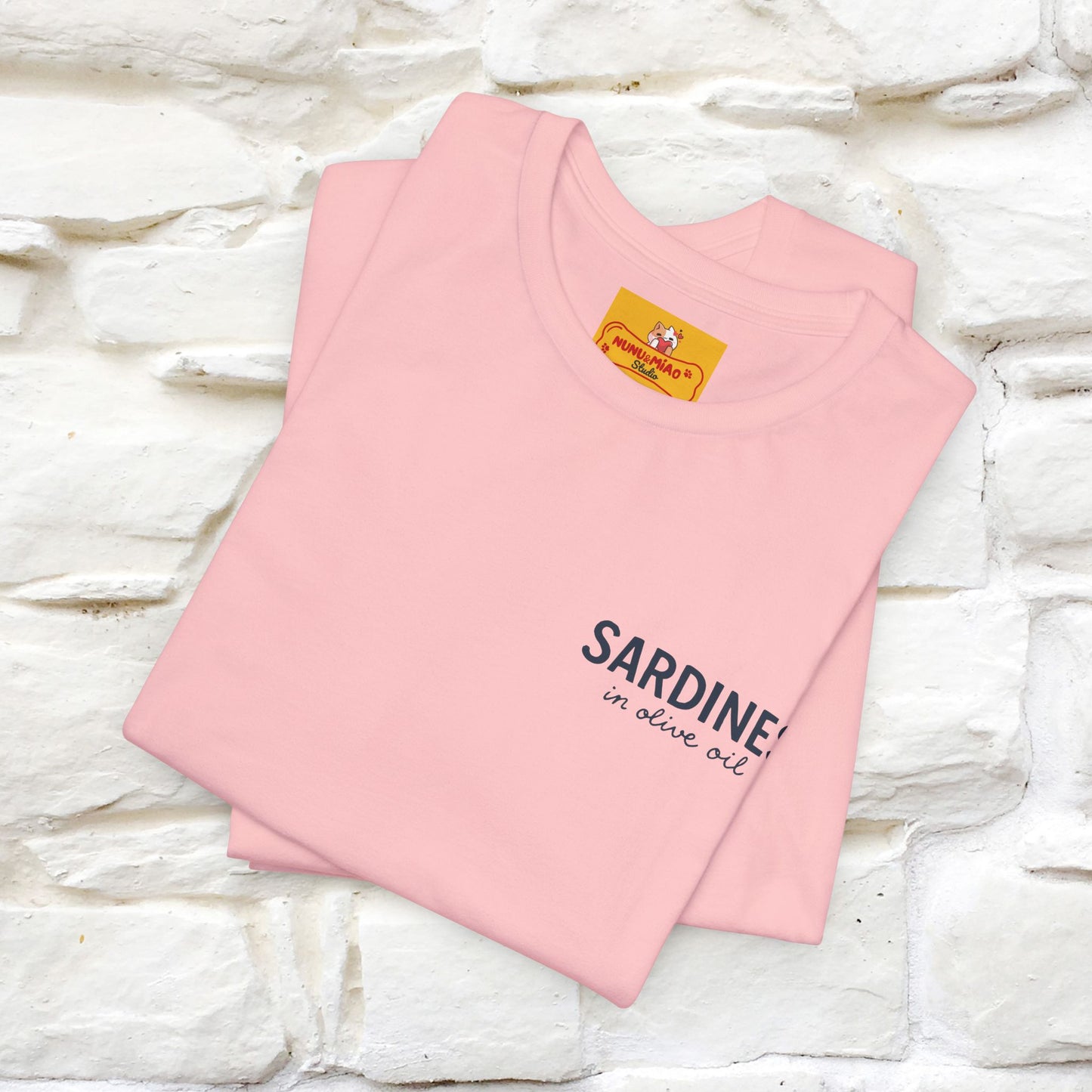 "Sardines In Olive Oil" Cute T-shirt | Front & Back Design|Nunu&Miao Studio