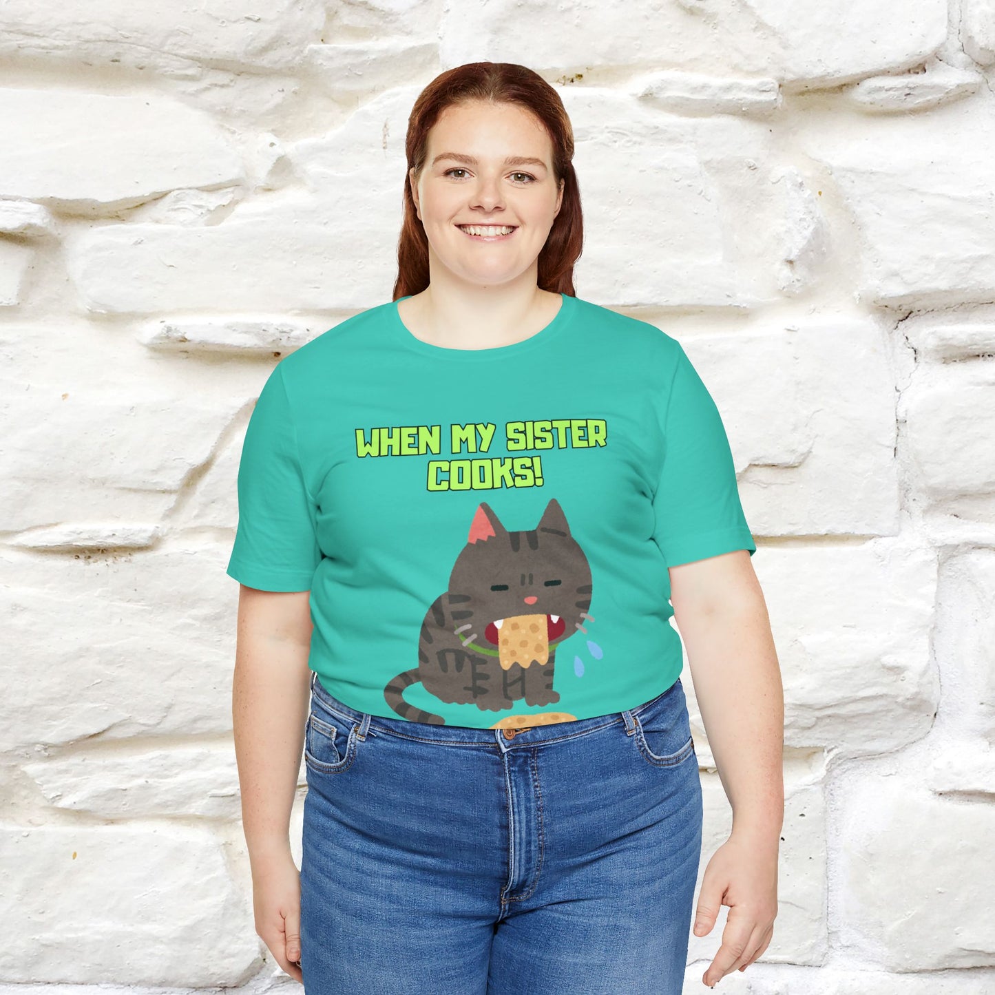 "When My Sister Cooks" Funny Cat T-shirt |Nunu&Miao Studio