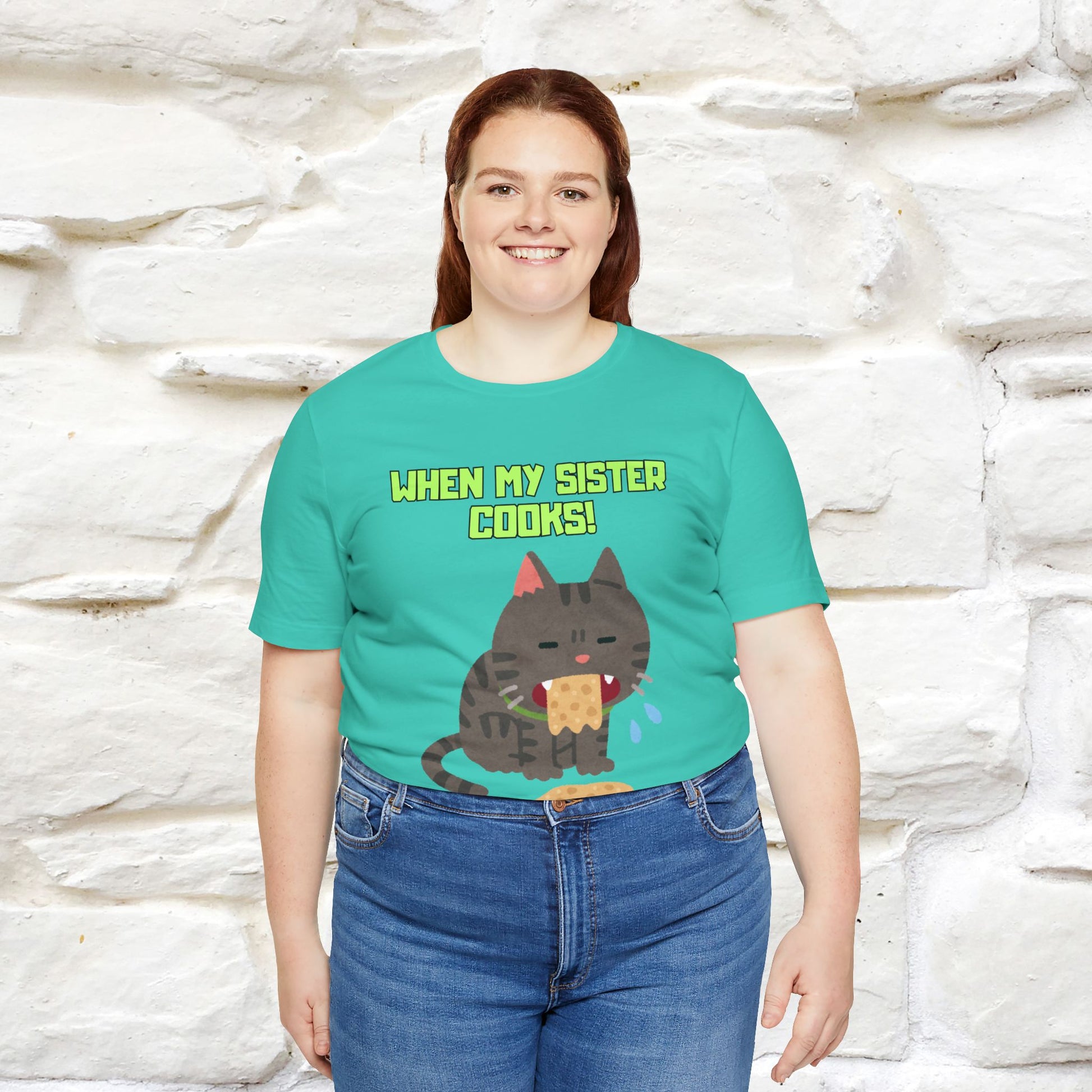 "When My Sister Cooks" Funny Cat  T-shirt |Nunu&Miao Studio - Nunu&Miao Studio