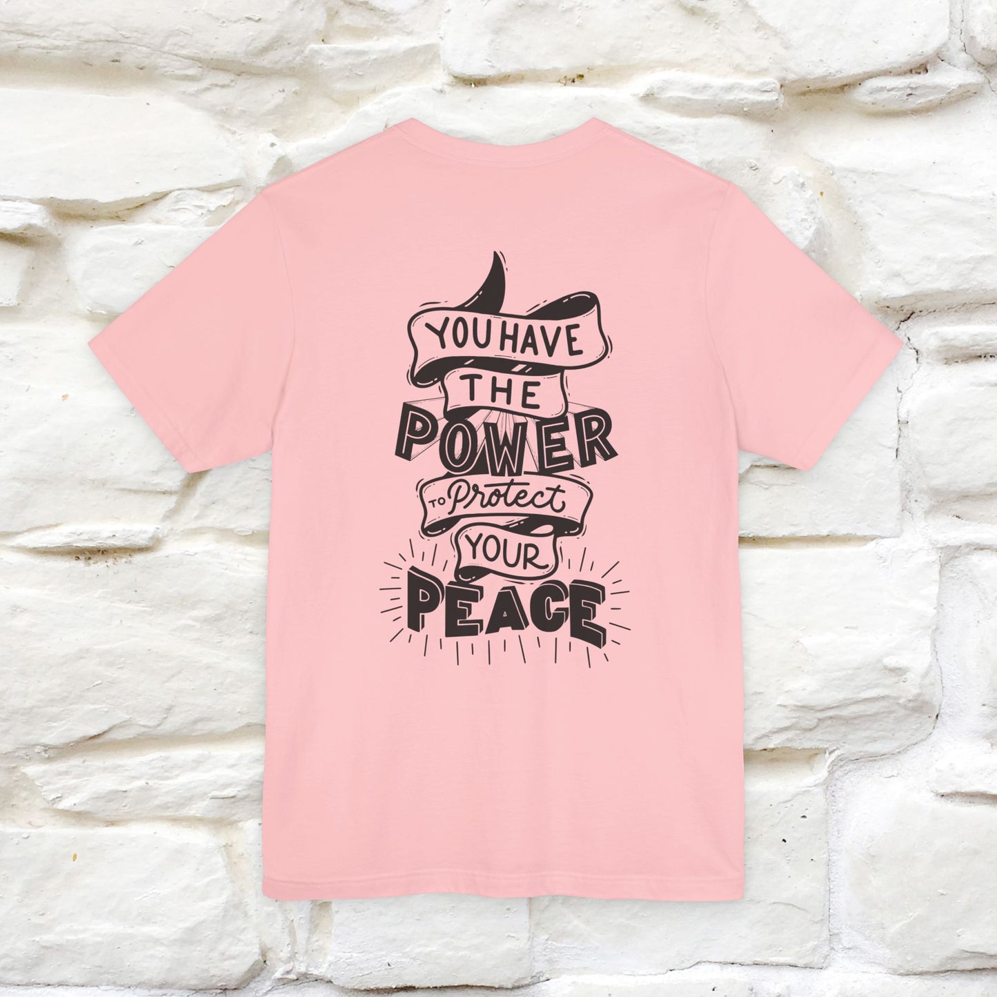 "You Have the Power to Protect Your Peace" Cat T-Shirt| Front & Back Design | Nunu&Miao Studio