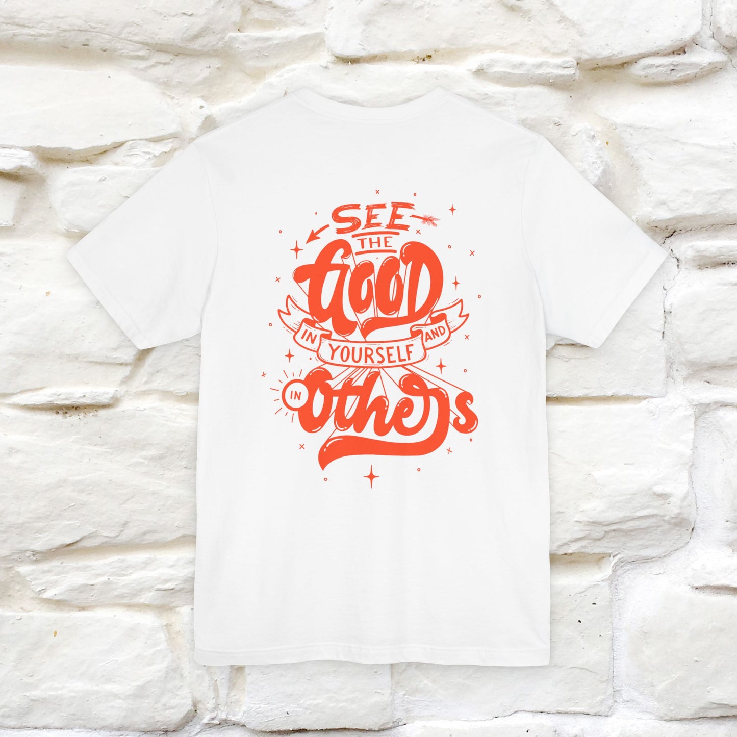 "See the Good in Yourself and Others" Cat T-Shirt | Front & Back Design | Nunu&Miao Studio