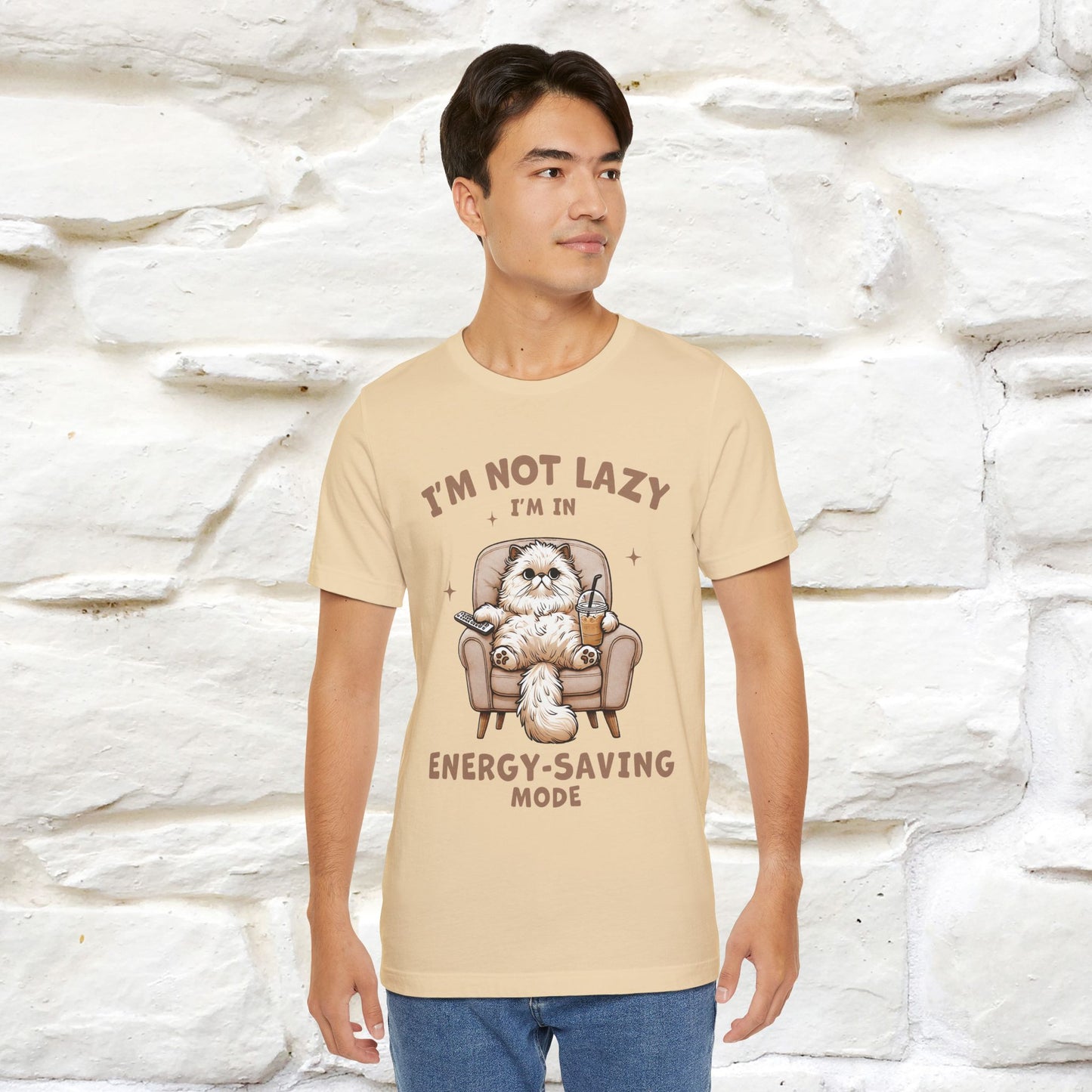 "I'm Not Lazy I'm In Energy-Saving Mode " Cat T-shirt |Nunu&Miao Studio
