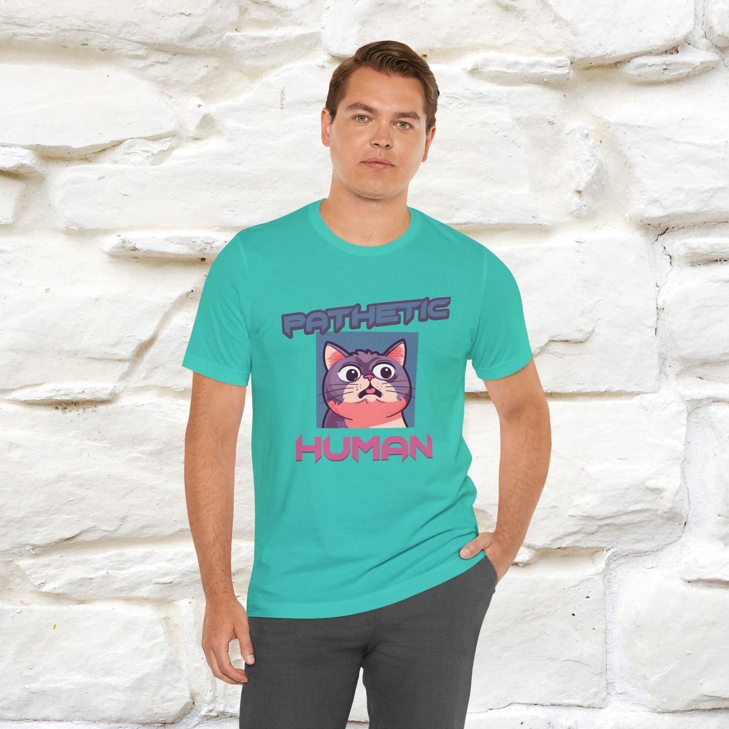 ''Pathetic Human'' | Funny Cat T-Shirt | Nunu&Miao Studio