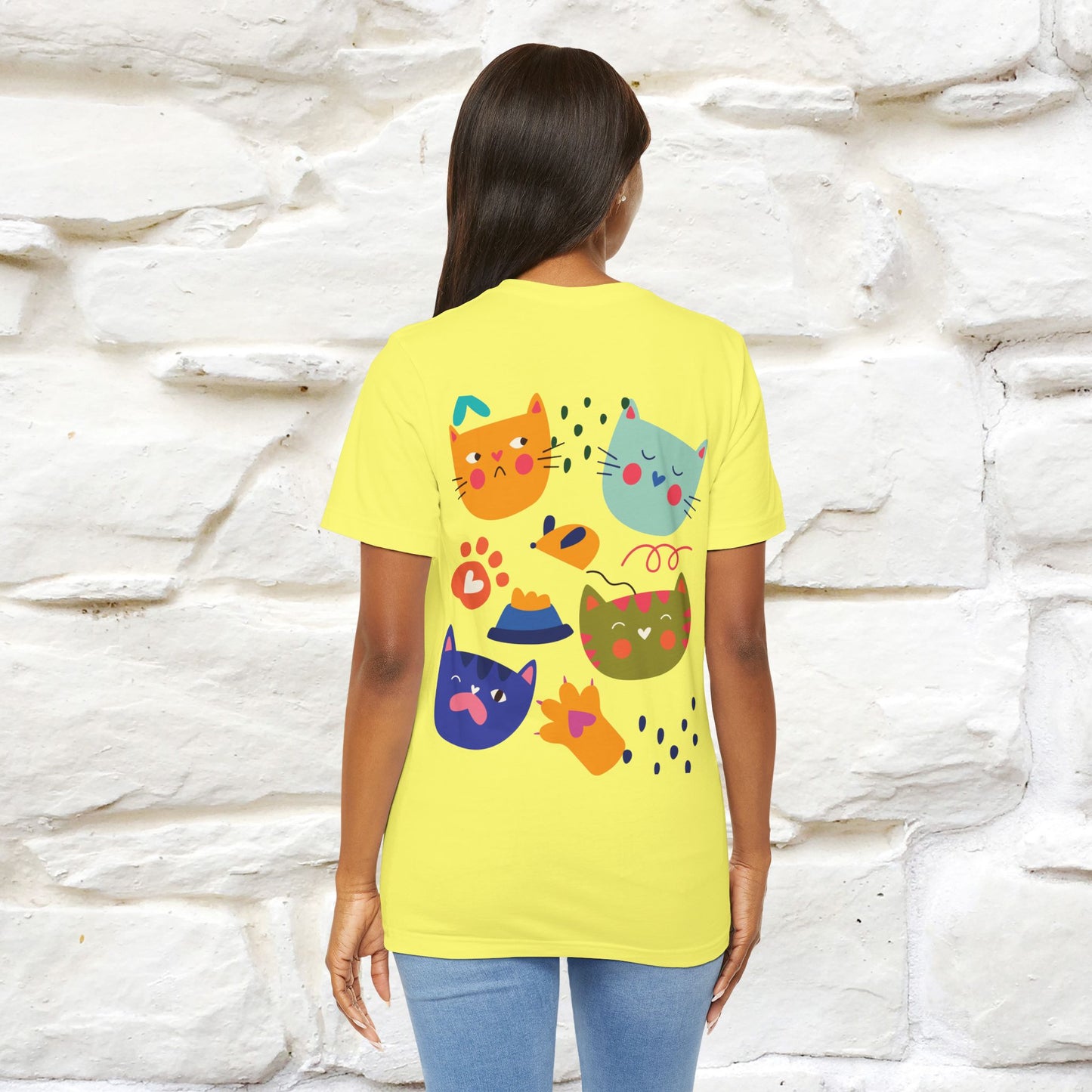 ''The Power Of Meow'' Cat T-Shirt Front and Back Design | Nunu&Miao Studio