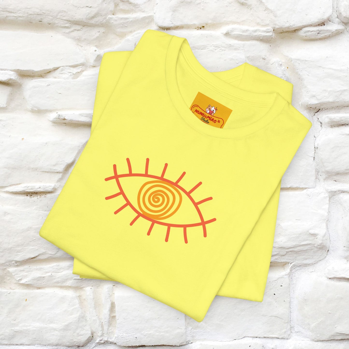 "The Hypnotic Meow'' Cat T-Shirt Front and Back Design | Nunu&Miao Studio