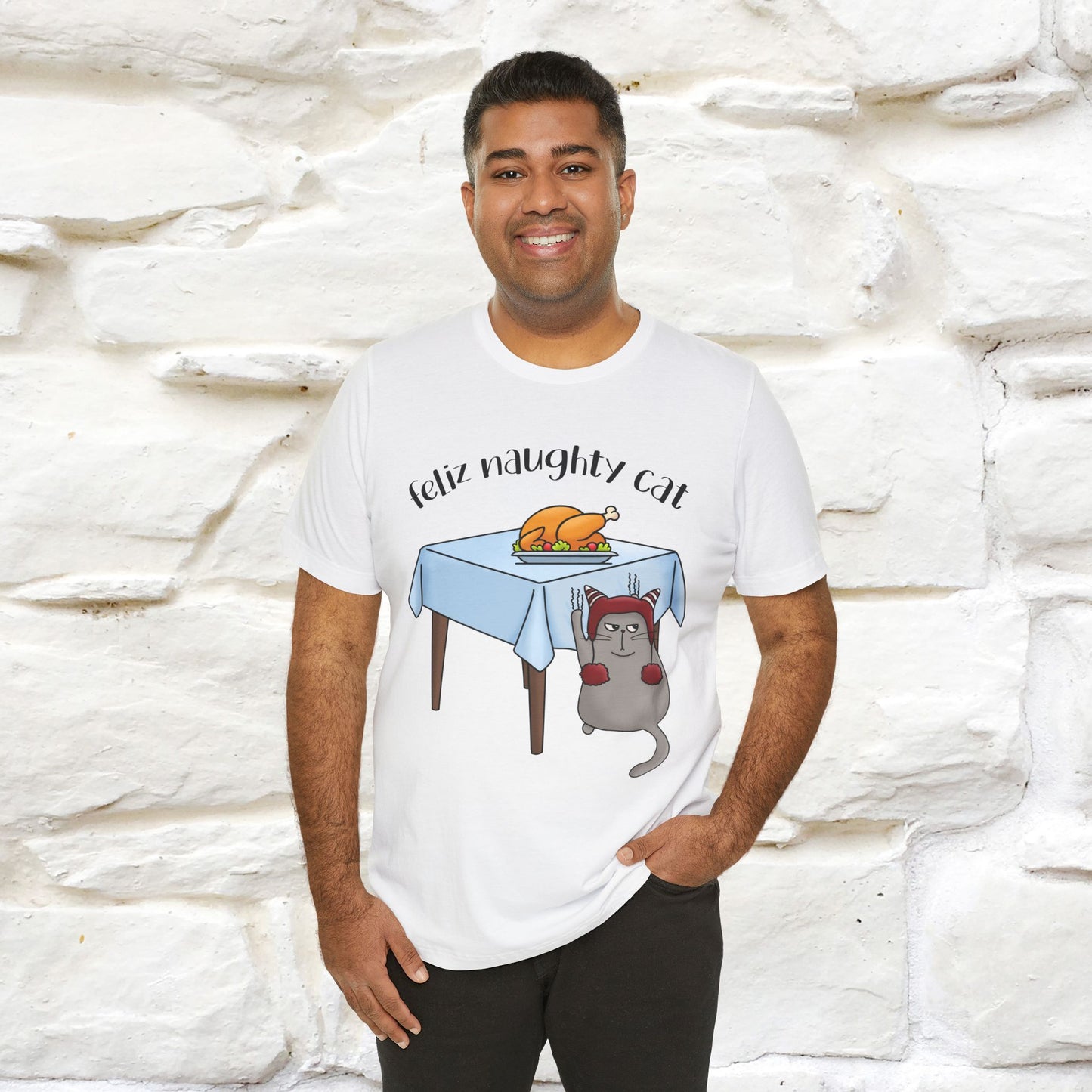 "Feliz Naughty Cat" |Funny Cat T-Shirt | Nunu&Miao Studio