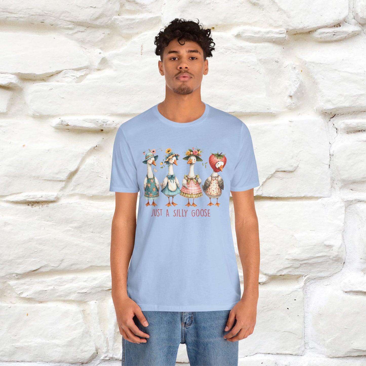 "Just A Silly Goose" Cute T-shirt |Nunu&Miao Studio - Nunu&Miao Studio