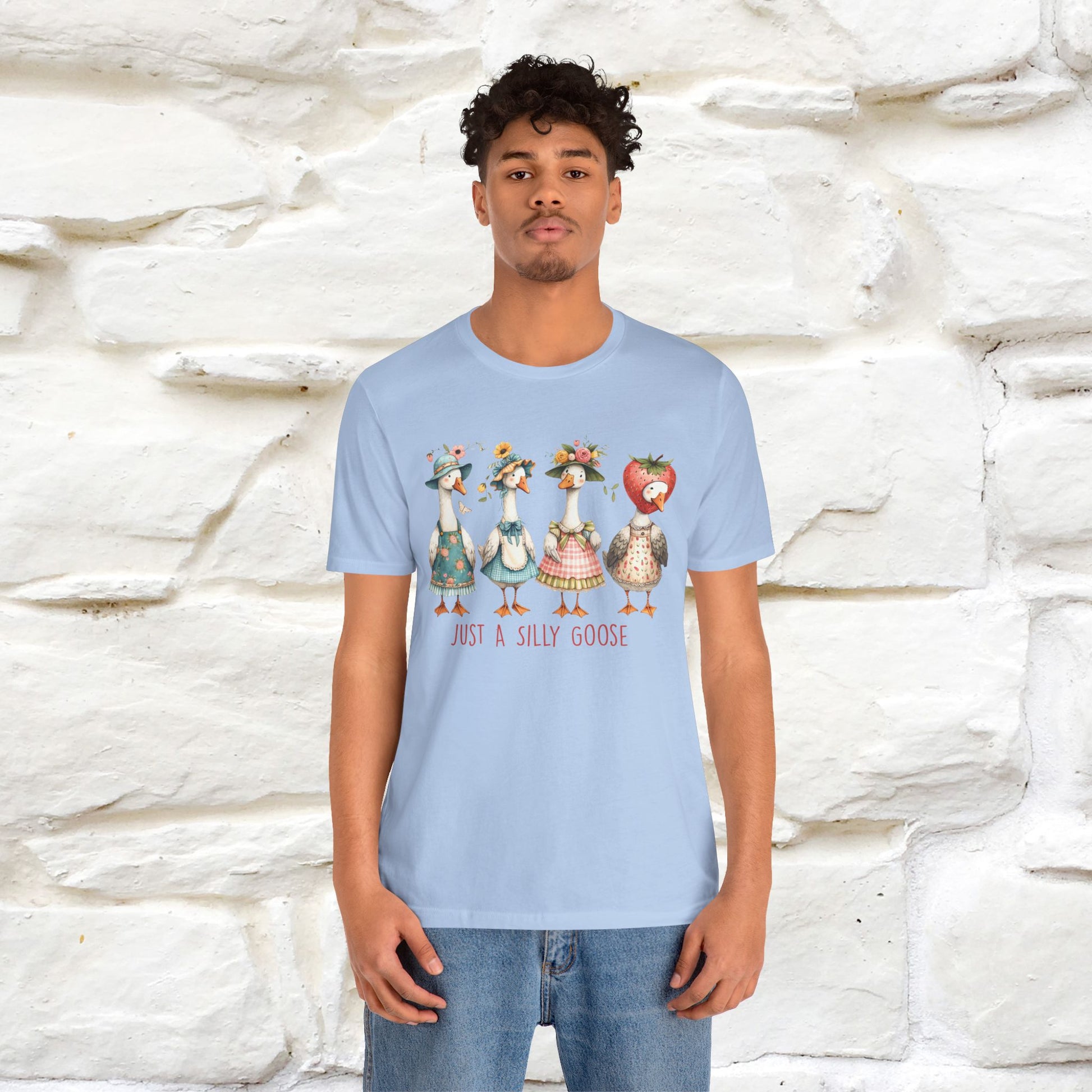 "Just A Silly Goose" Cute T-shirt |Nunu&Miao Studio - Nunu&Miao Studio