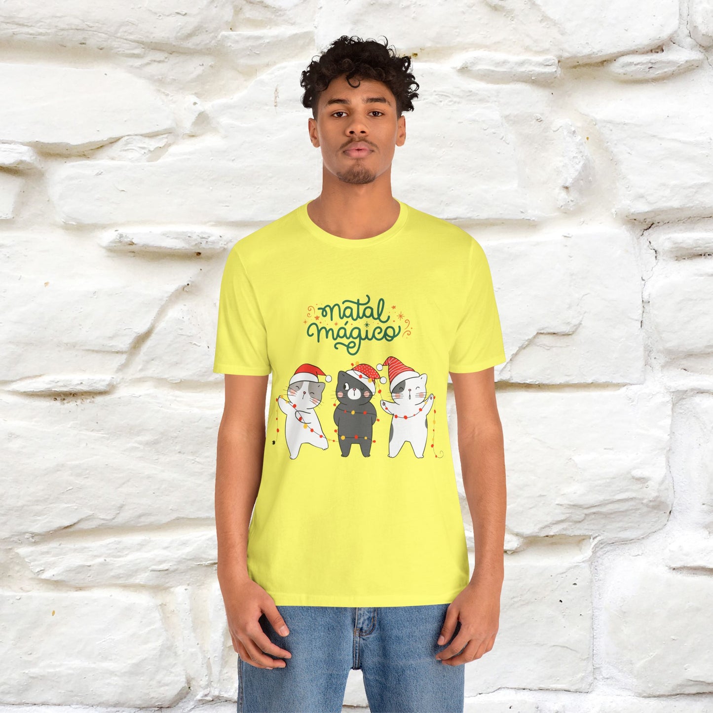 "Natal Magico" Cat T-shirt |Nunu&Miao Studio - Nunu&Miao Studio