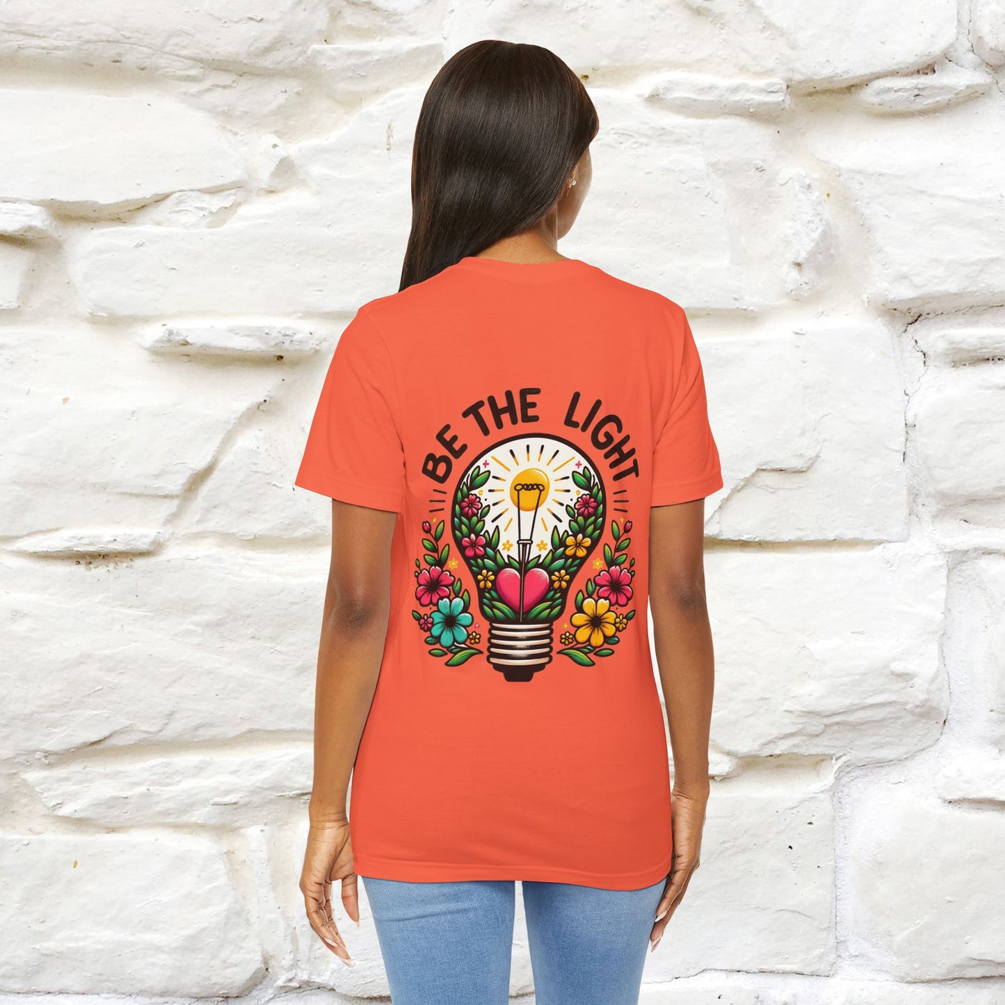 ''Be The Light" Cat T-Shirt| Front & Back Design | Nunu&Miao Studio