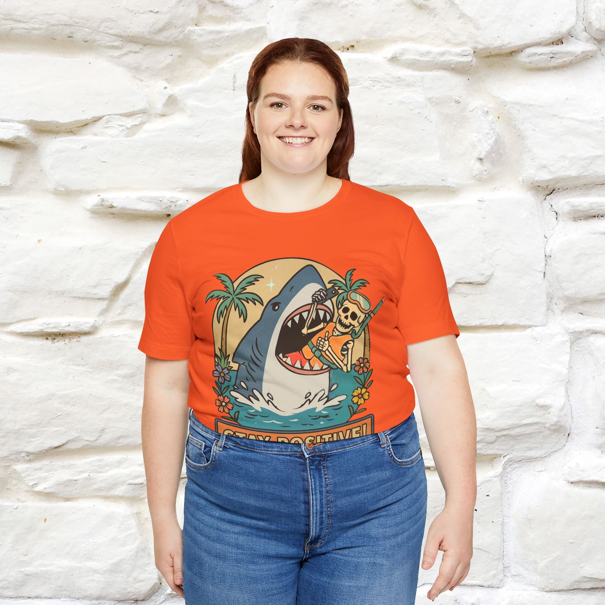"Stay Positive" Funny T-shirt |Nunu&Miao Studio - Nunu&Miao Studio