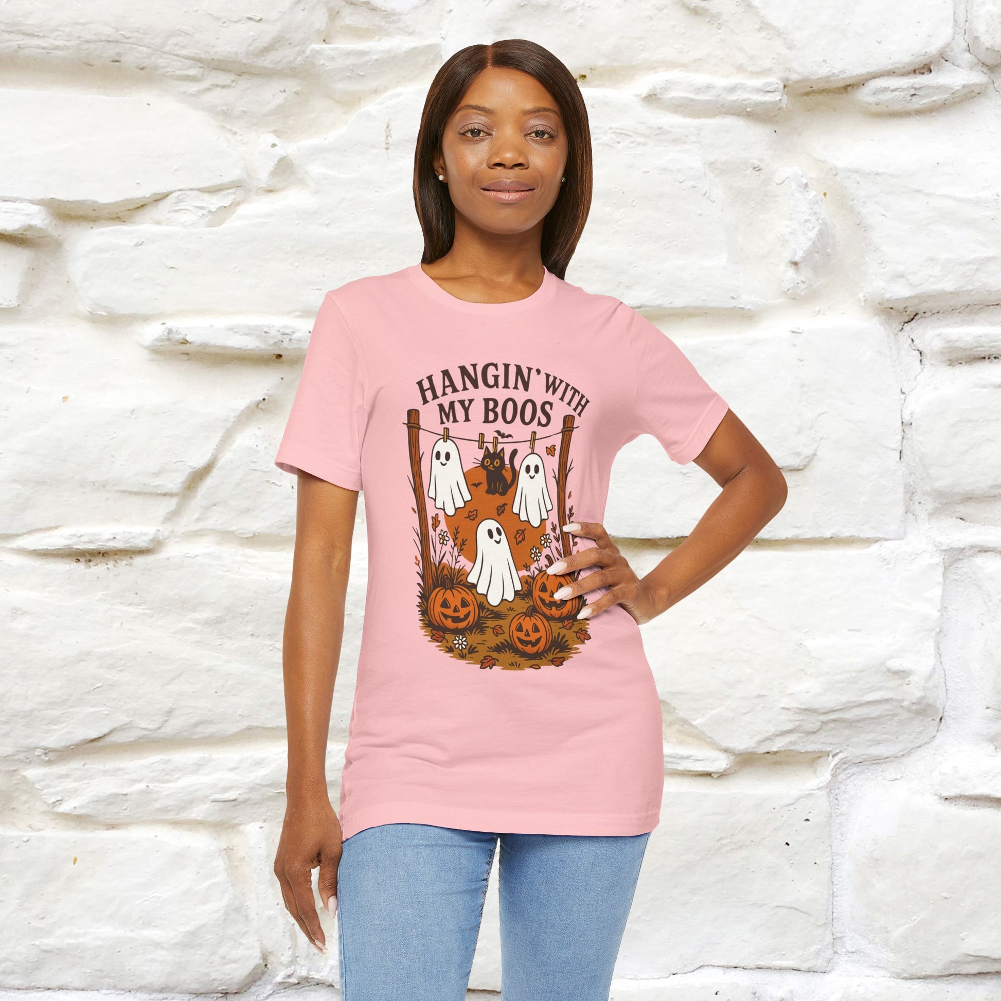 "Hanging With My Boos" Halloween Cat T-shirt |Nunu&Miao Studio - Nunu&Miao Studio