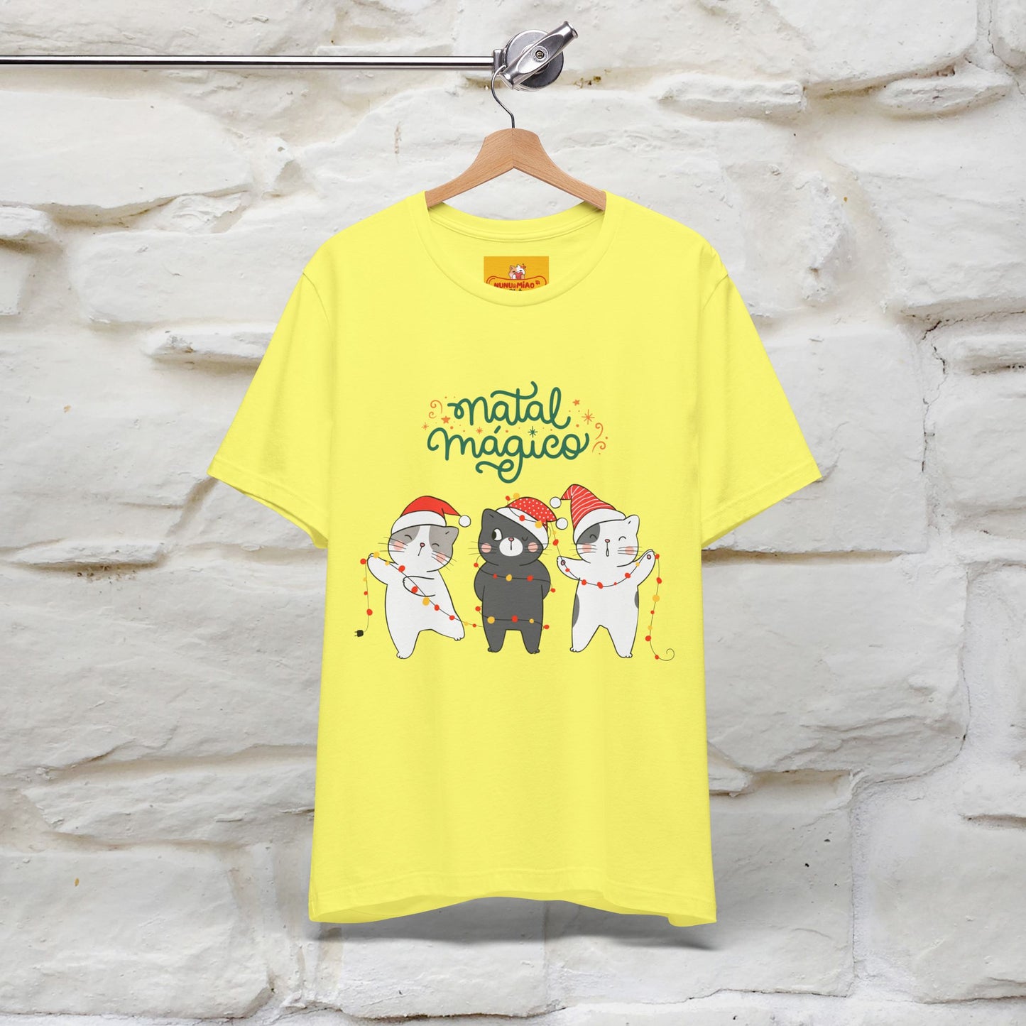 "Natal Magico" Cat T-shirt |Nunu&Miao Studio - Nunu&Miao Studio