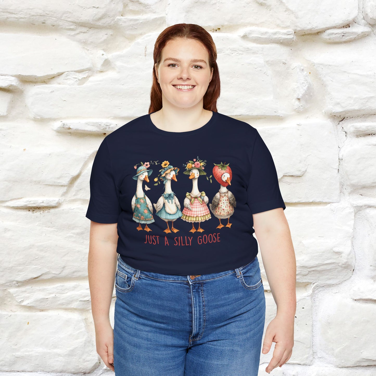 "Just A Silly Goose" Cute T-shirt |Nunu&Miao Studio - Nunu&Miao Studio