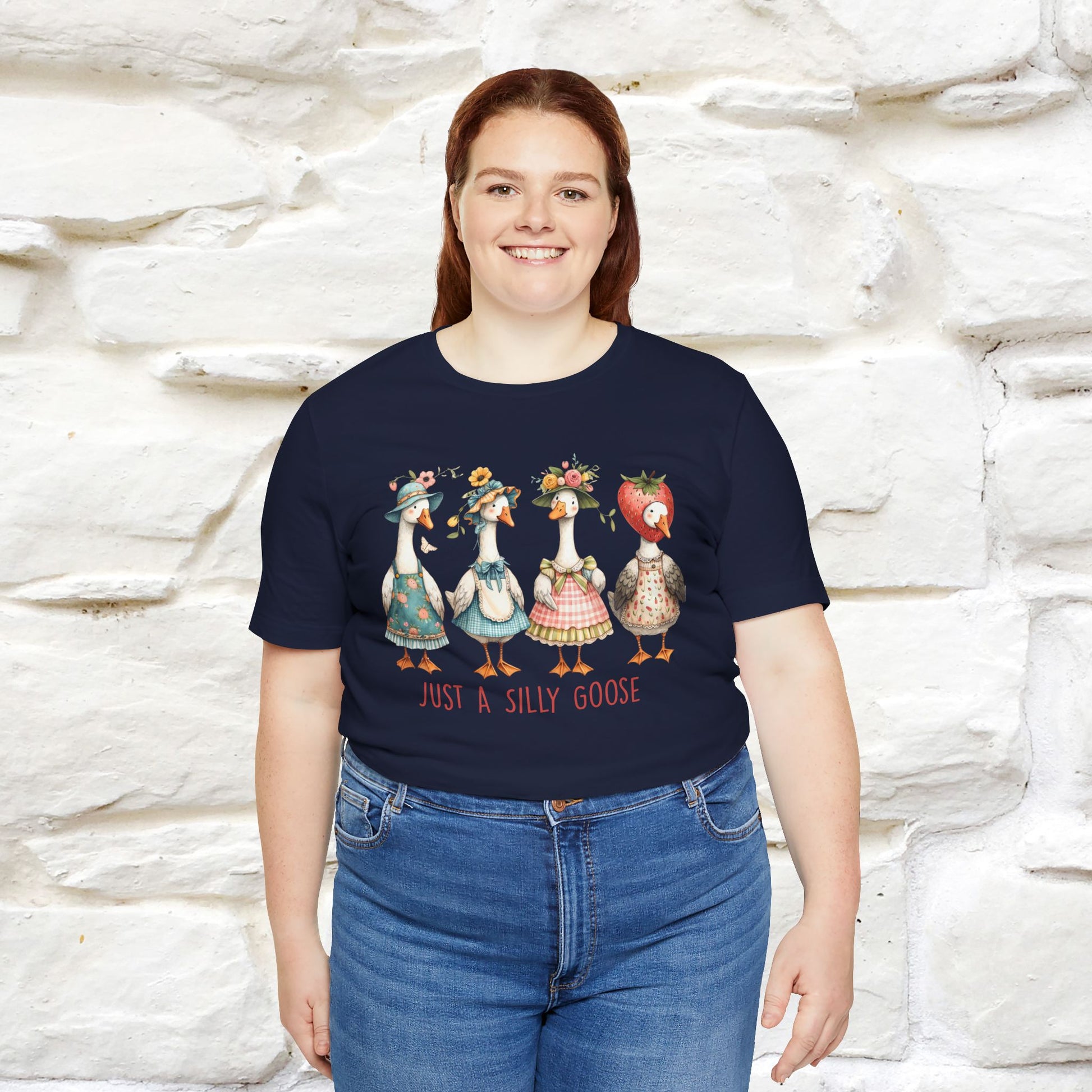"Just A Silly Goose" Cute T-shirt |Nunu&Miao Studio - Nunu&Miao Studio