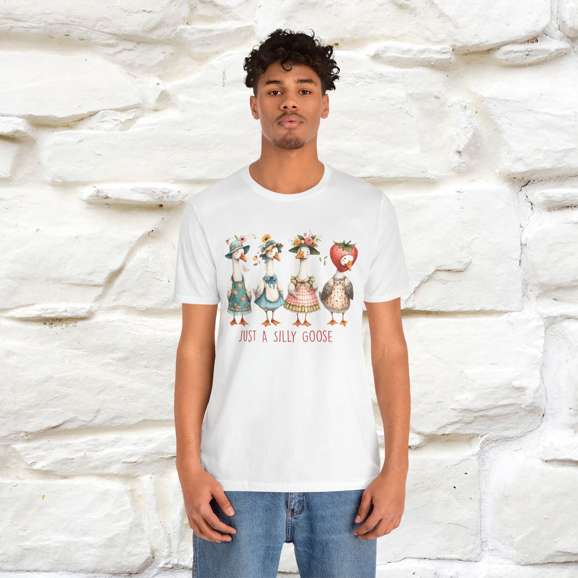 "Just A Silly Goose" Cute T-shirt |Nunu&Miao Studio - Nunu&Miao Studio