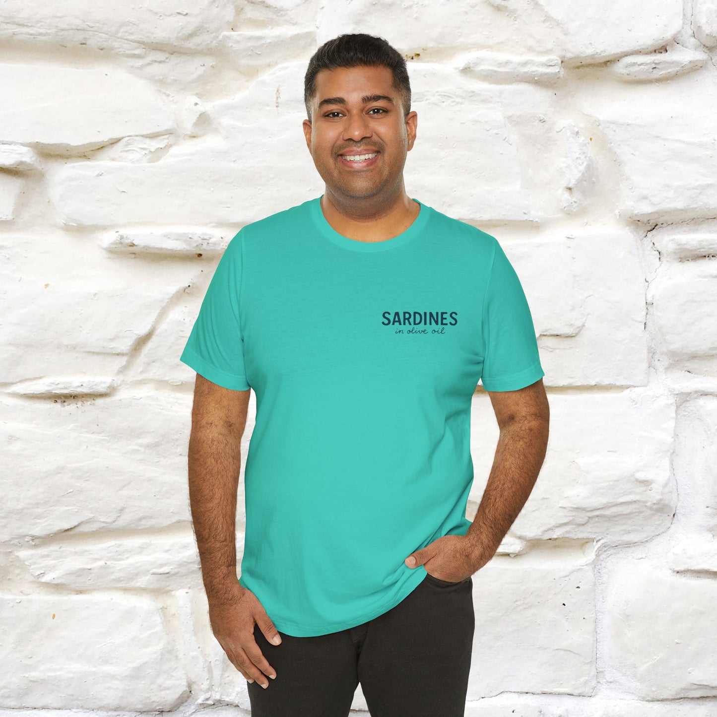 "Sardines In Olive Oil" Cute T-shirt | Front & Back Design|Nunu&Miao Studio