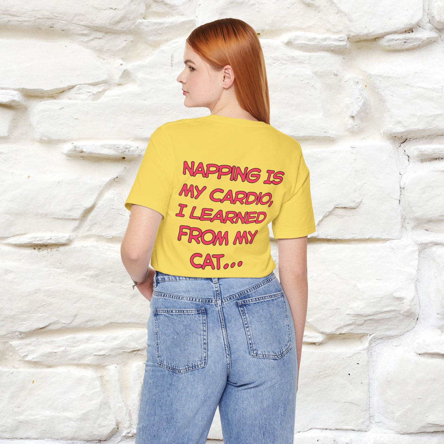 "Napping Is My Cardio, I Learned From My Cat…" Funny Cat T-shirt | Nunu&Miao Studio