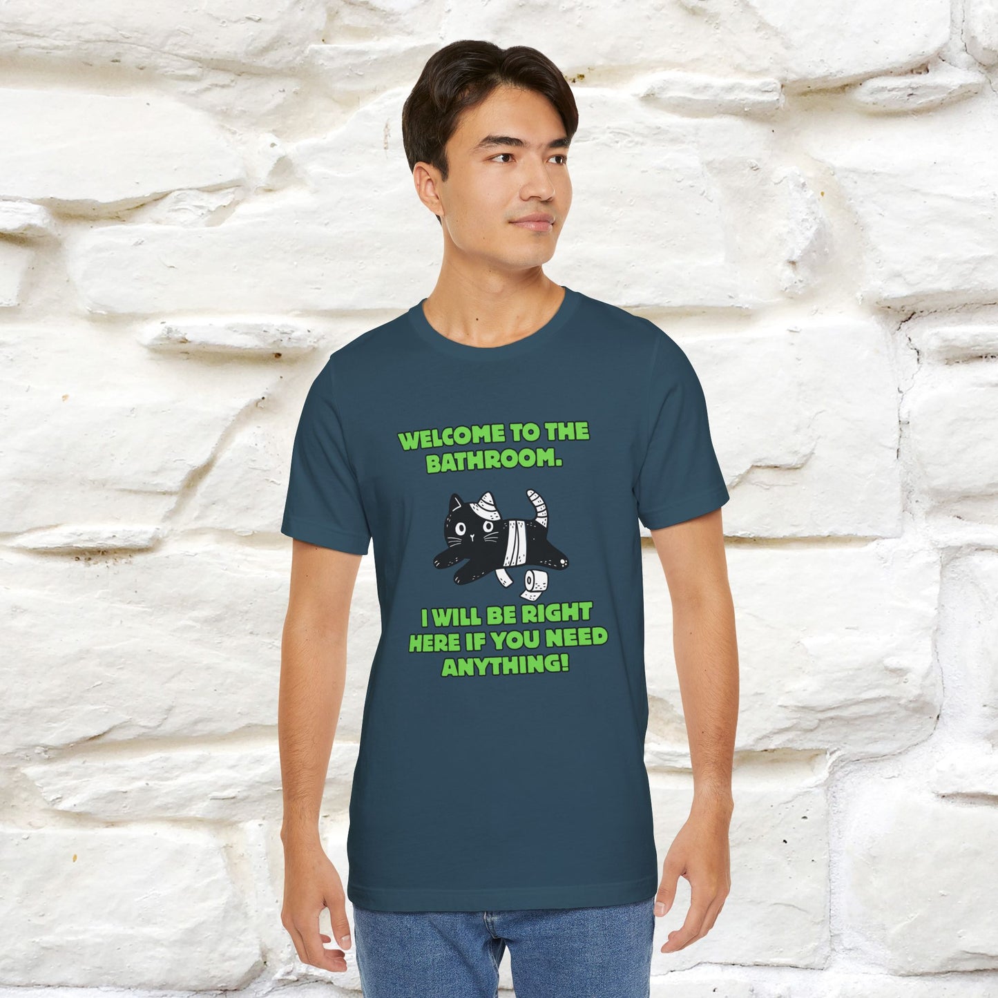 "Welcome To The Bathroom..."Funny Cat T-shirt |Nunu&Miao Studio