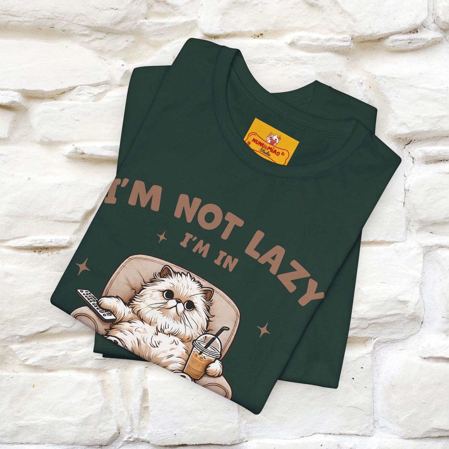 "I'm Not Lazy I'm In Energy-Saving Mode " Cat T-shirt |Nunu&Miao Studio