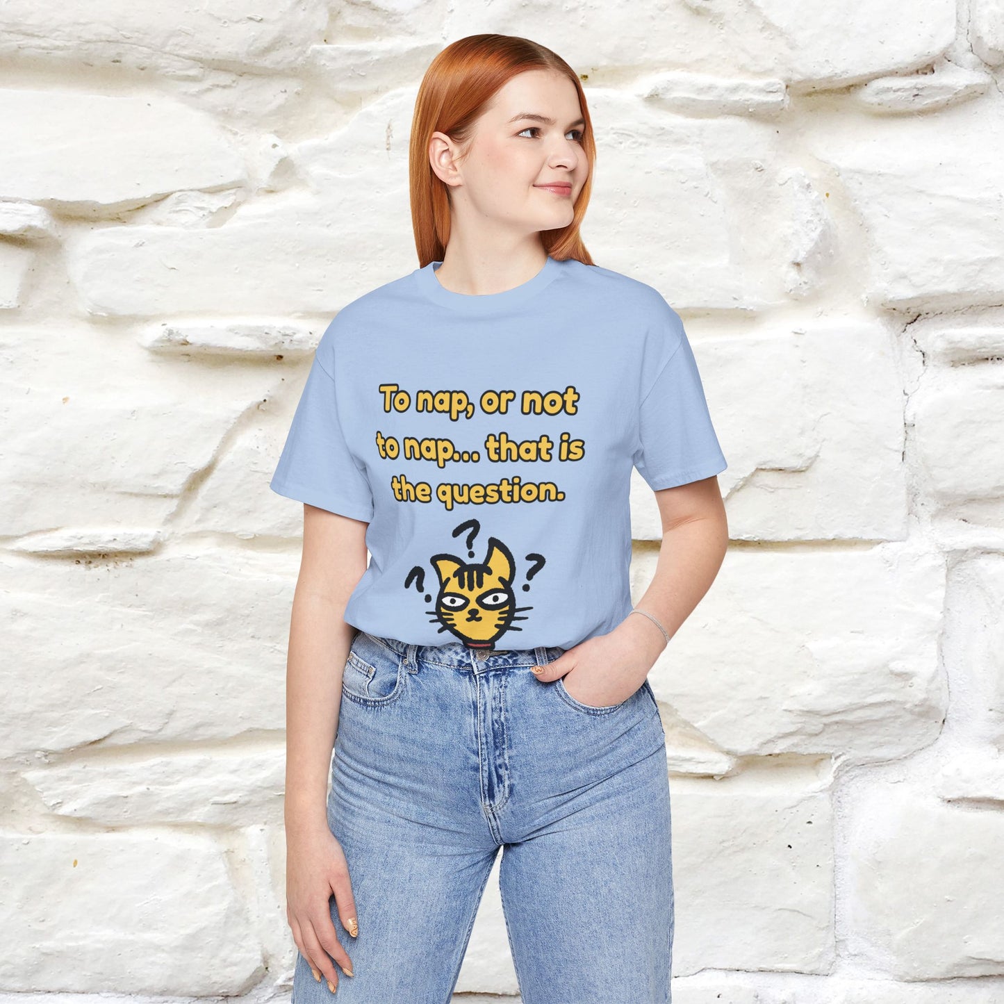 “To nap, or not to nap… that is the question.''| Funny T-Shirt | Nunu&Miao Studio