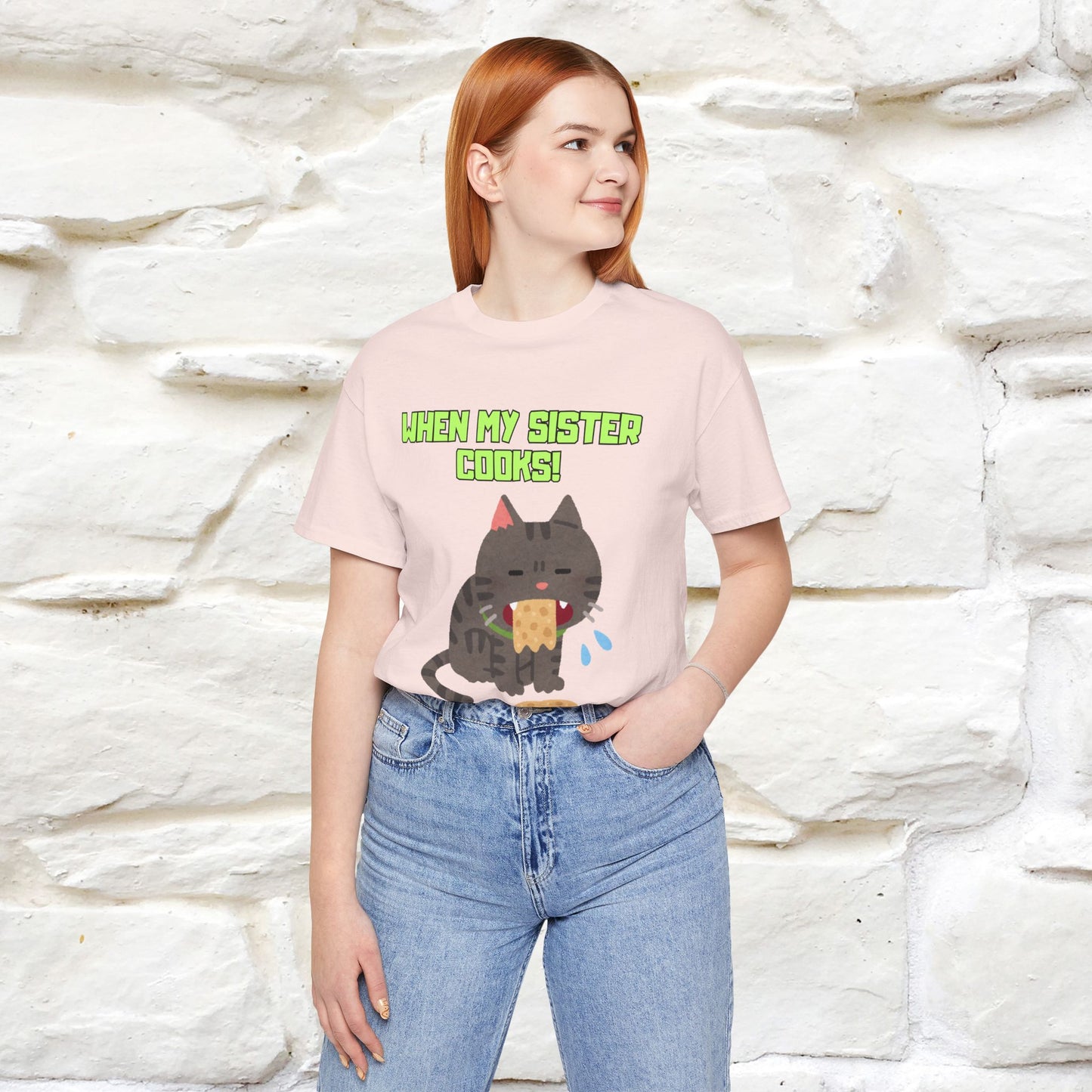 "When My Sister Cooks" Funny Cat T-shirt |Nunu&Miao Studio