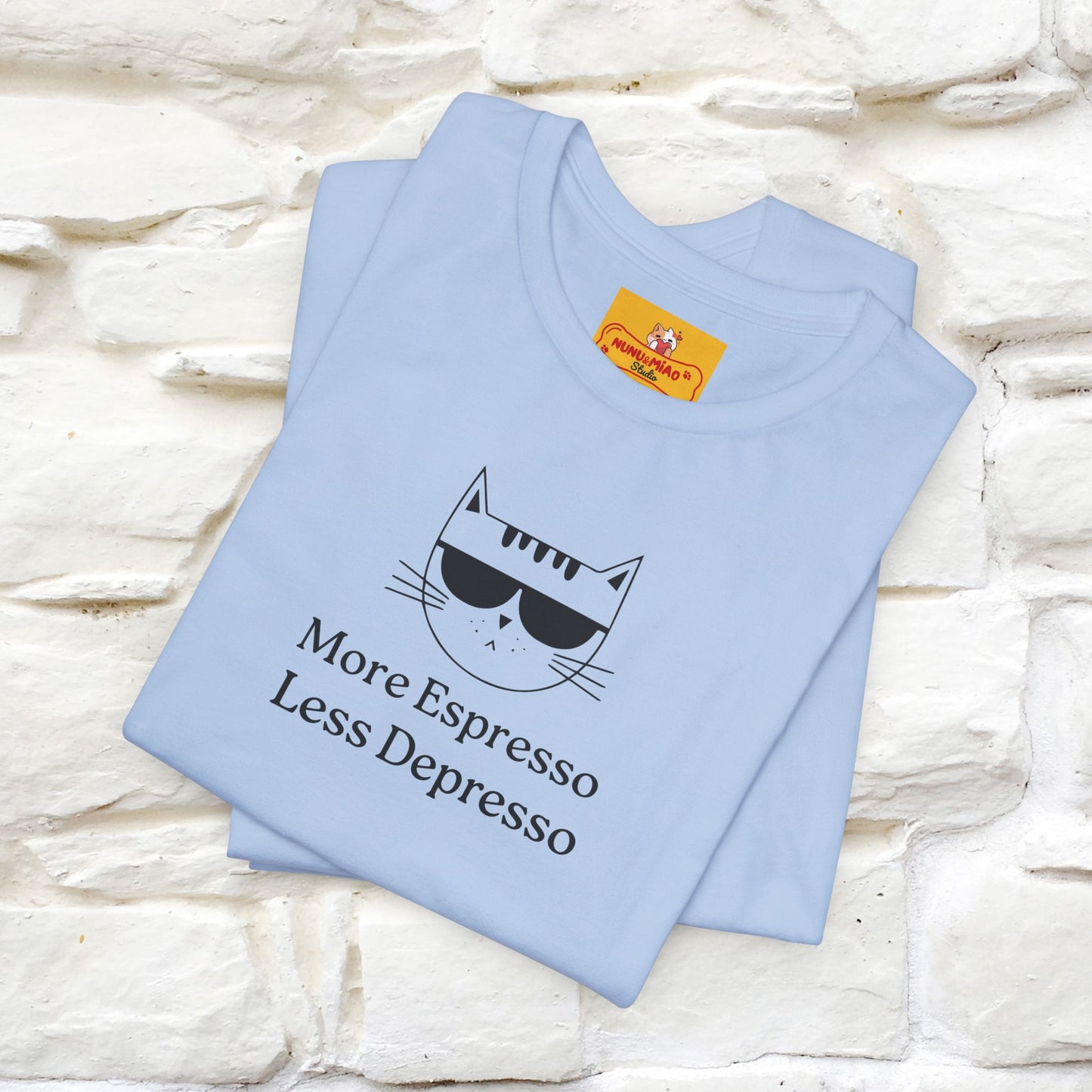 "More Espresso Less Depresso" |Cat T-Shirt | Nunu&Miao Studio
