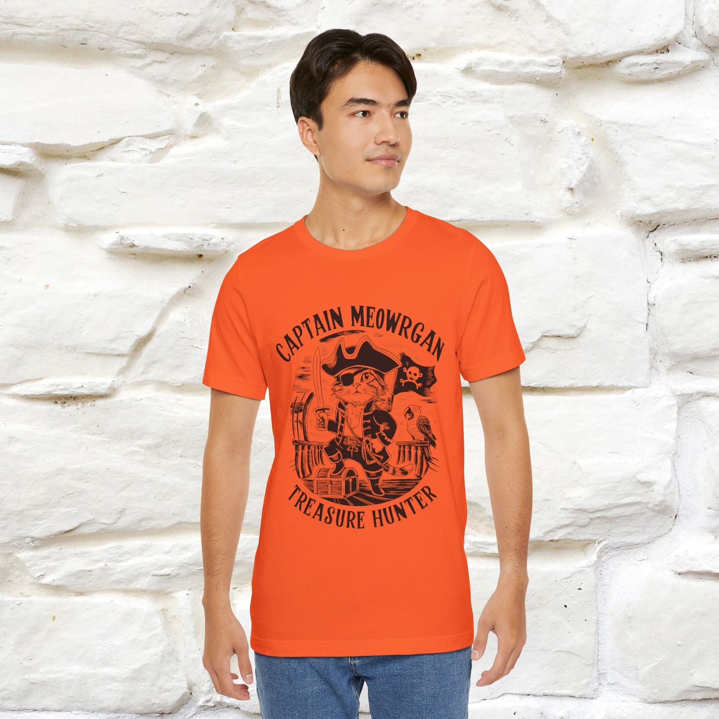 Captain Meowrgan Treasure Hunter |  |Cat T-Shirt | Nunu&Miao Studio - Nunu&Miao Studio