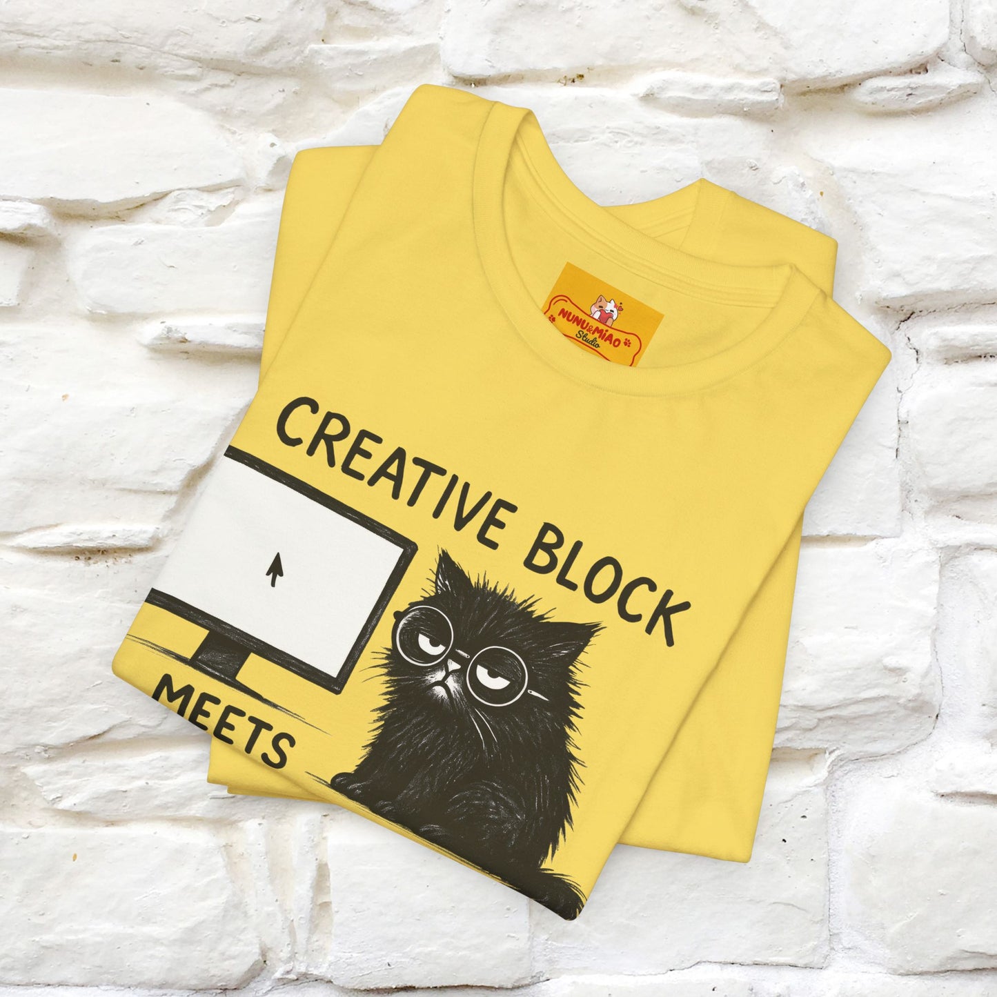 "Creative Block Meets Deadline..." |Cat T-Shirt | Nunu&Miao Studio