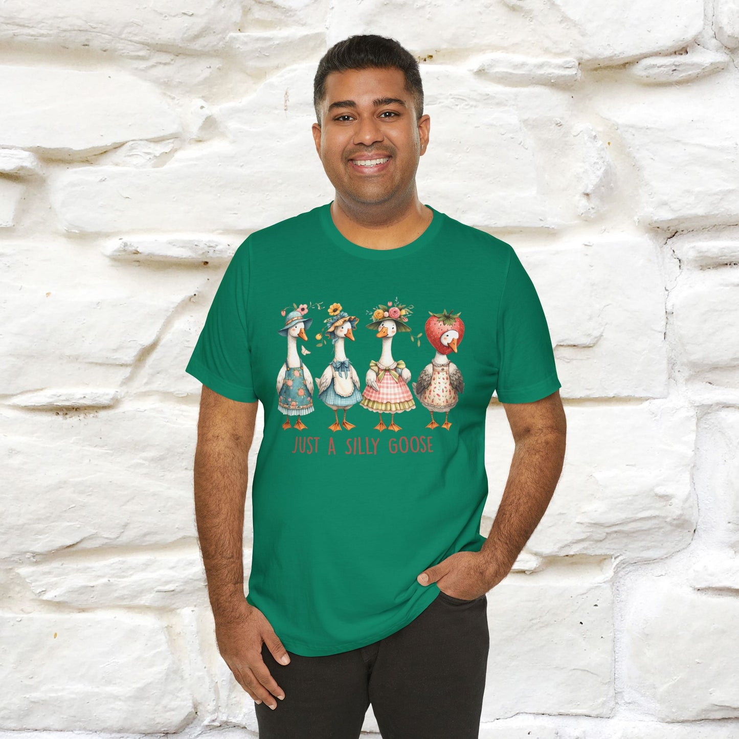 "Just A Silly Goose" Cute T-shirt |Nunu&Miao Studio - Nunu&Miao Studio