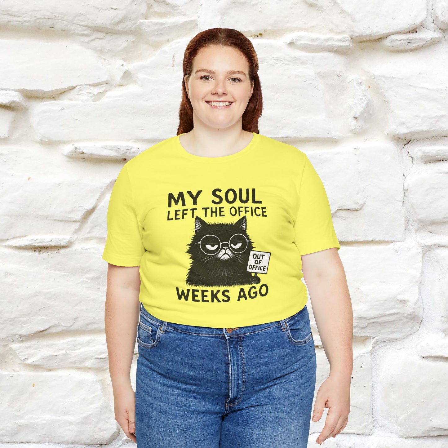 "My Soul Left The Office..." |Funny Cat T-Shirt | Nunu&Miao Studio