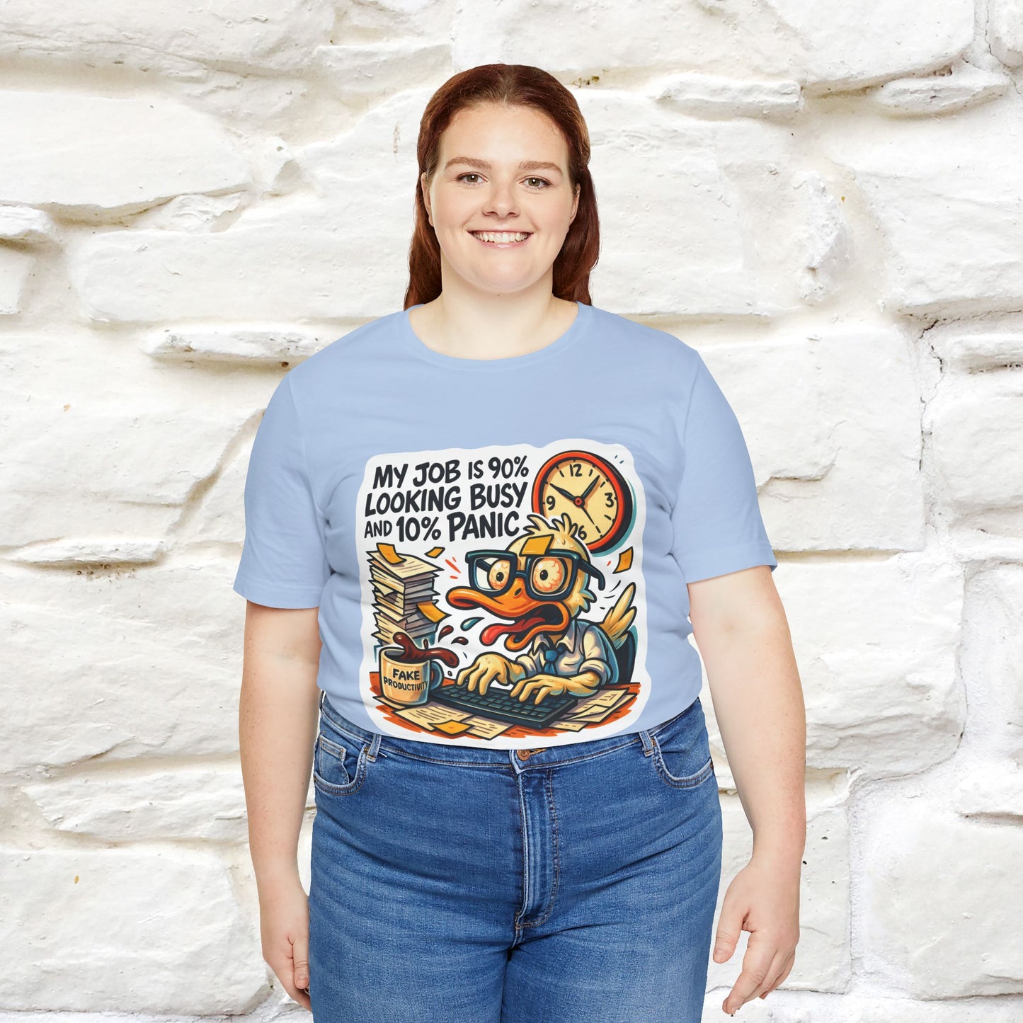 '' My Job is 90% Looking Busy ... | Sarcastic T-Shirt | Nunu&Miao Studio