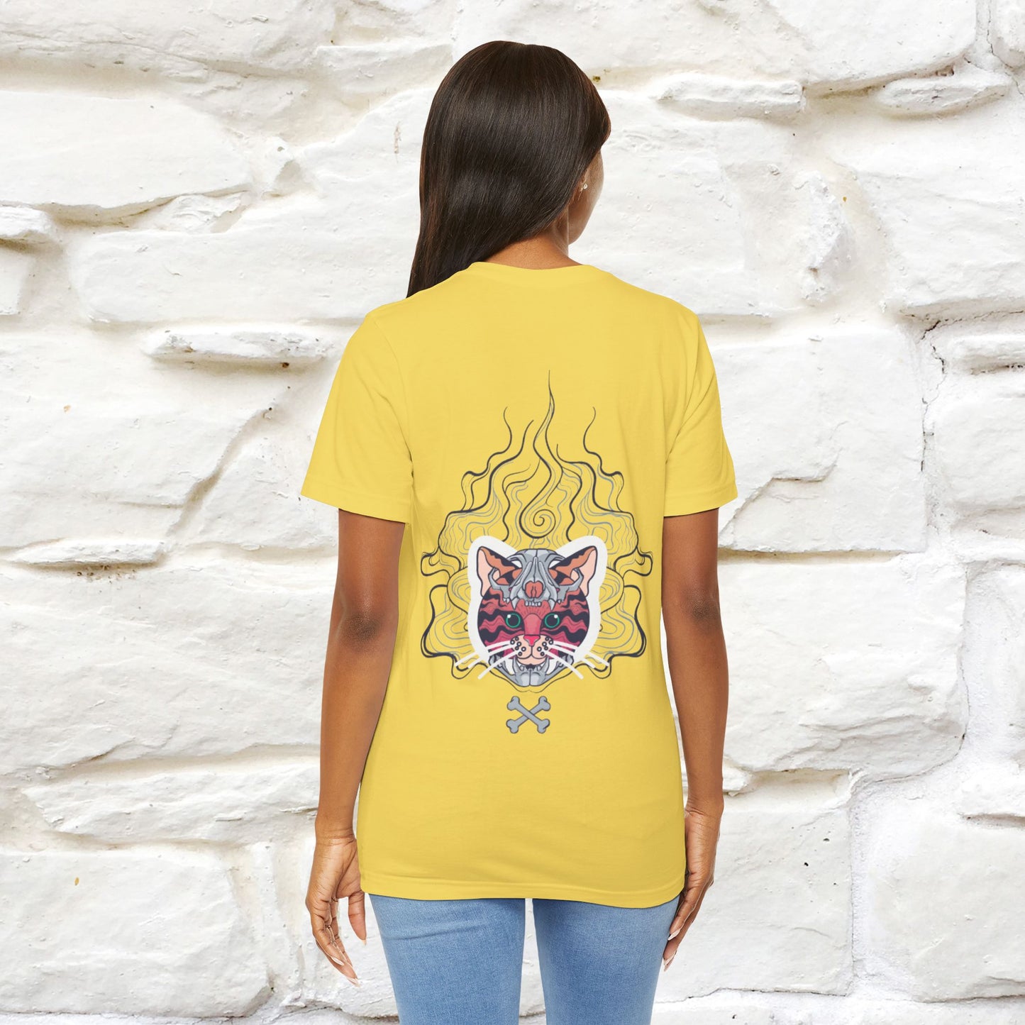 ''Air Fire Cat'' | Cat T-Shirt Front and Back Design | Nunu&Miao Studio